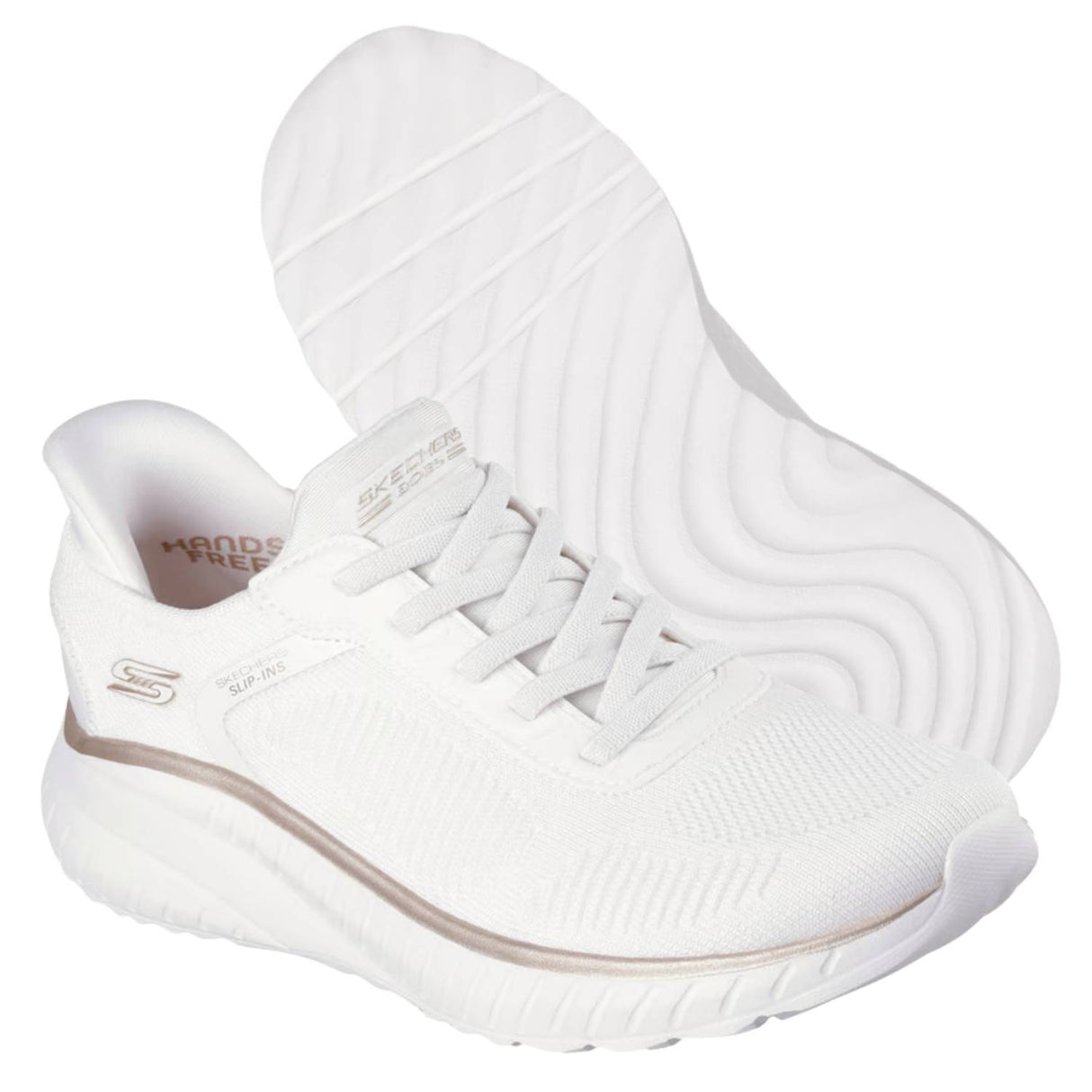 SCARPA DONNA SKECHERS 117497 WTGD SLIP INS BOBS SQUAD CHAOS