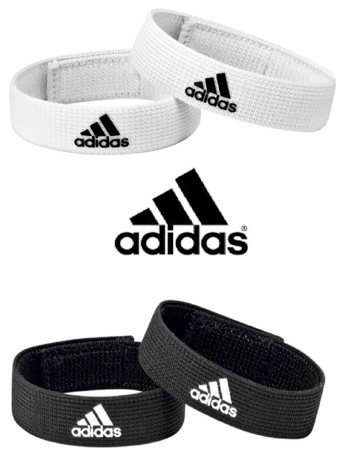 FERMACALZE Adidas Calcio Bianco Nero Sport Pallone 620656 604432 Sock Holder