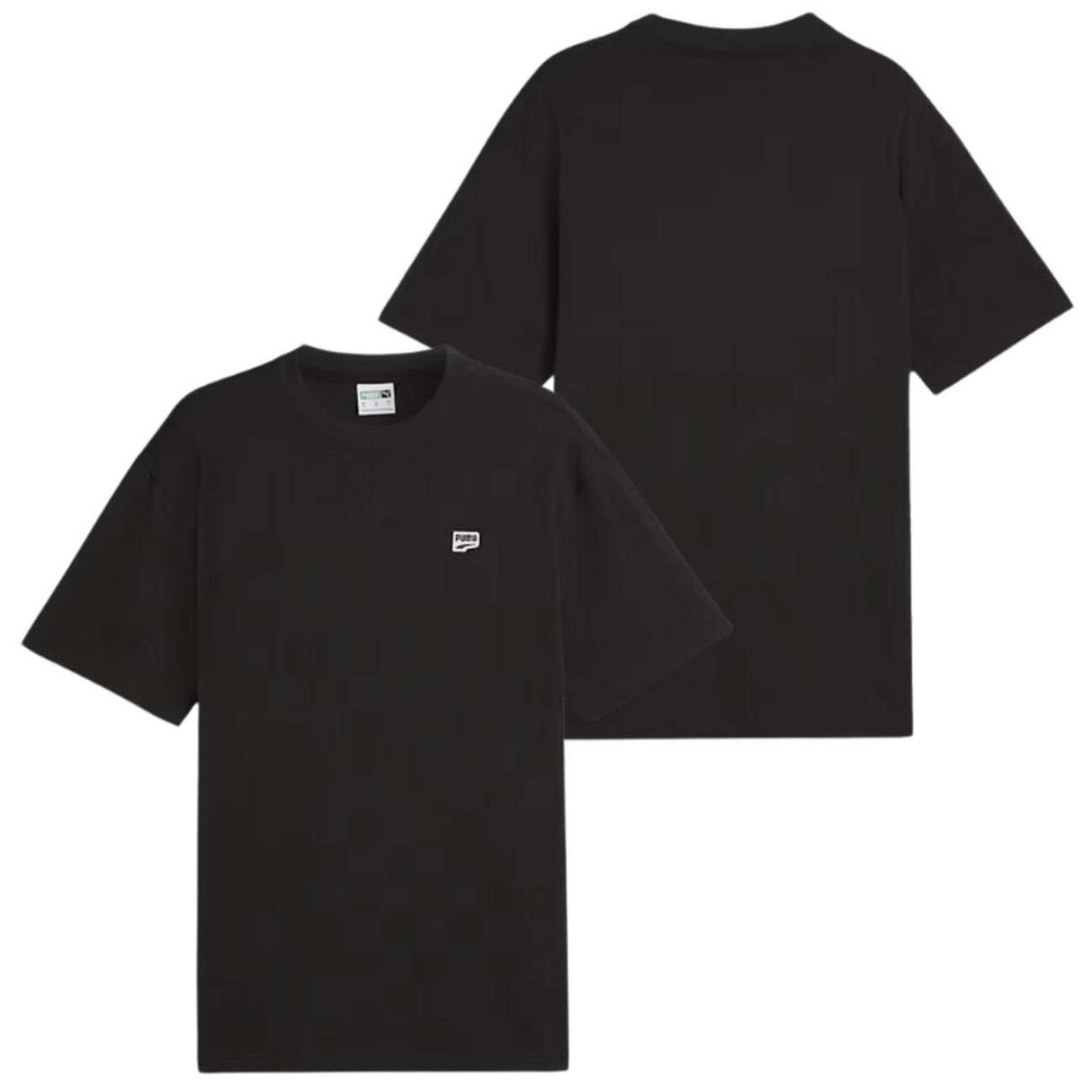 T-SHIRT PUMA 625925 01 DOWNTOWN BADGE COTON NOIR