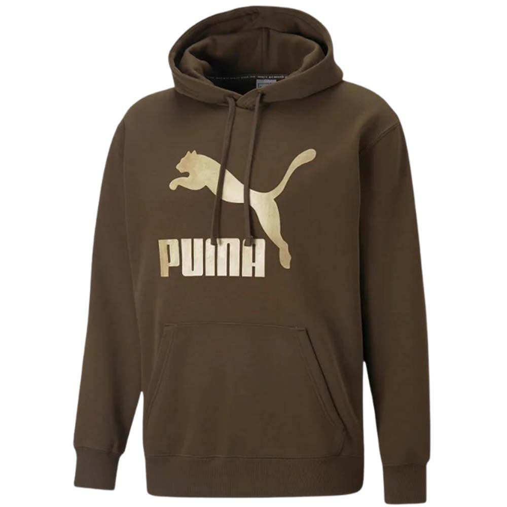 SWEAT-SHIRT EN COTON POLAIRE MÉTALLISÉ PUMA 537035