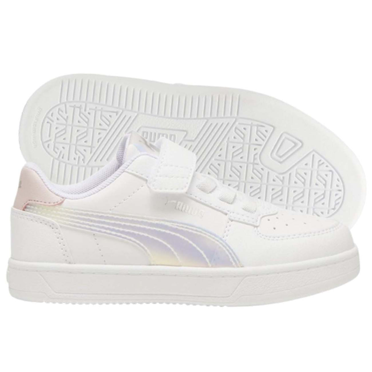 SCARPA BAMBINE PUMA 398729 01 CAVEN 2.0 HOLO BIANCO STRAPPO