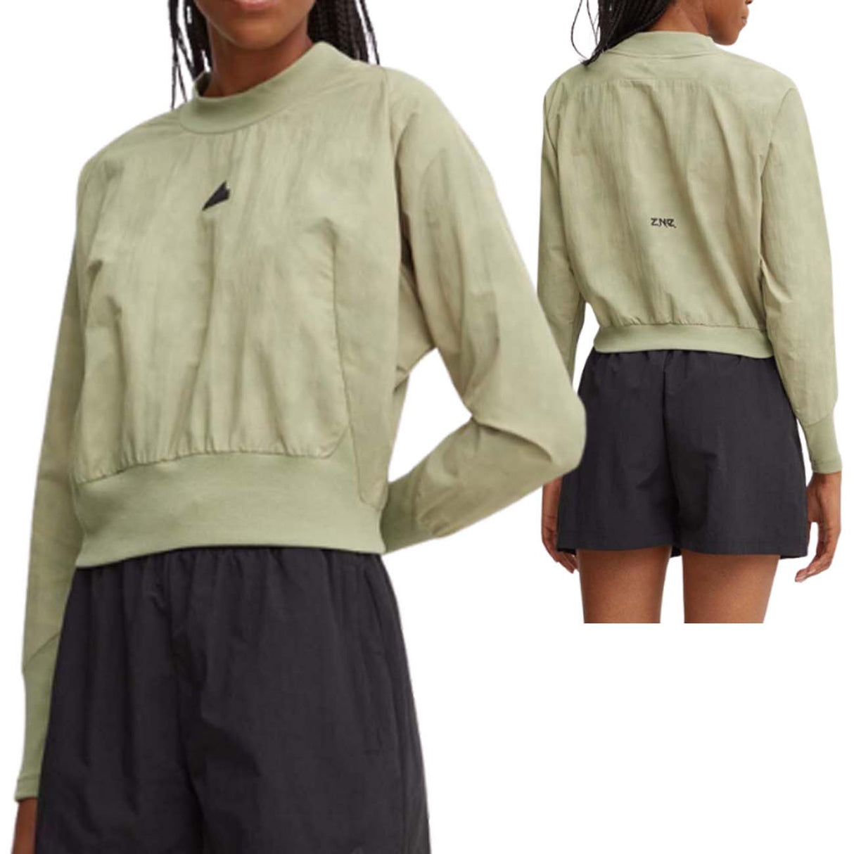 FELPA DONNA ADIDAS IW7756 ZNE VERDE MICRO