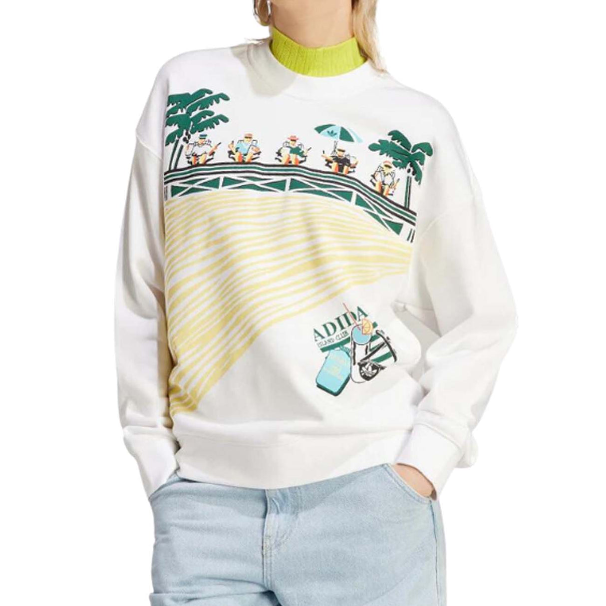 SWEAT-SHIRT GRAPHIQUE ADIDAS ORIGINALS IC3095 EN COTON BROSSÉ