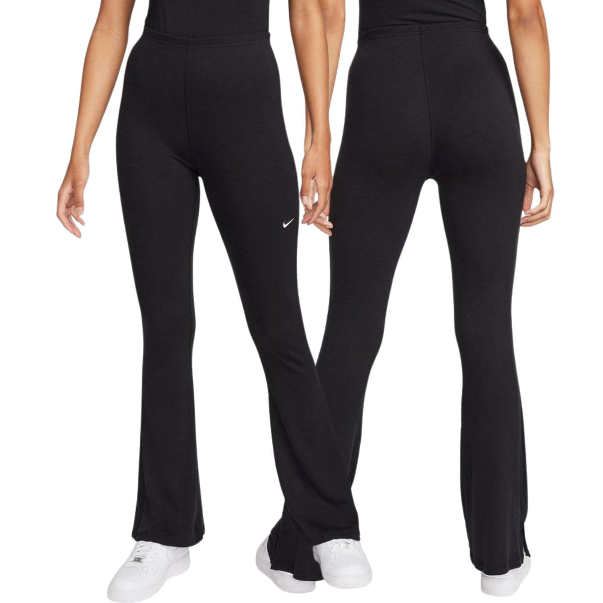 PANTALONE DONNA NIKE FQ2113-010 ESSENTIALS RIBBED NERO