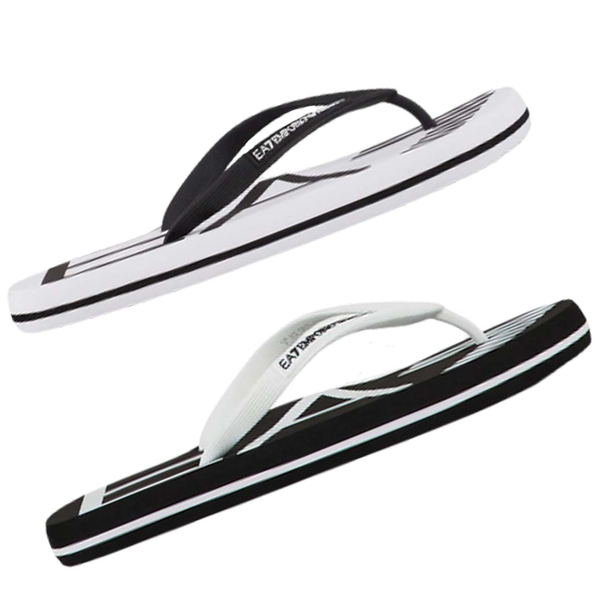 TONGS BICOLORE AVEC GRAND LOGO ARMANI EA7 XCQ004