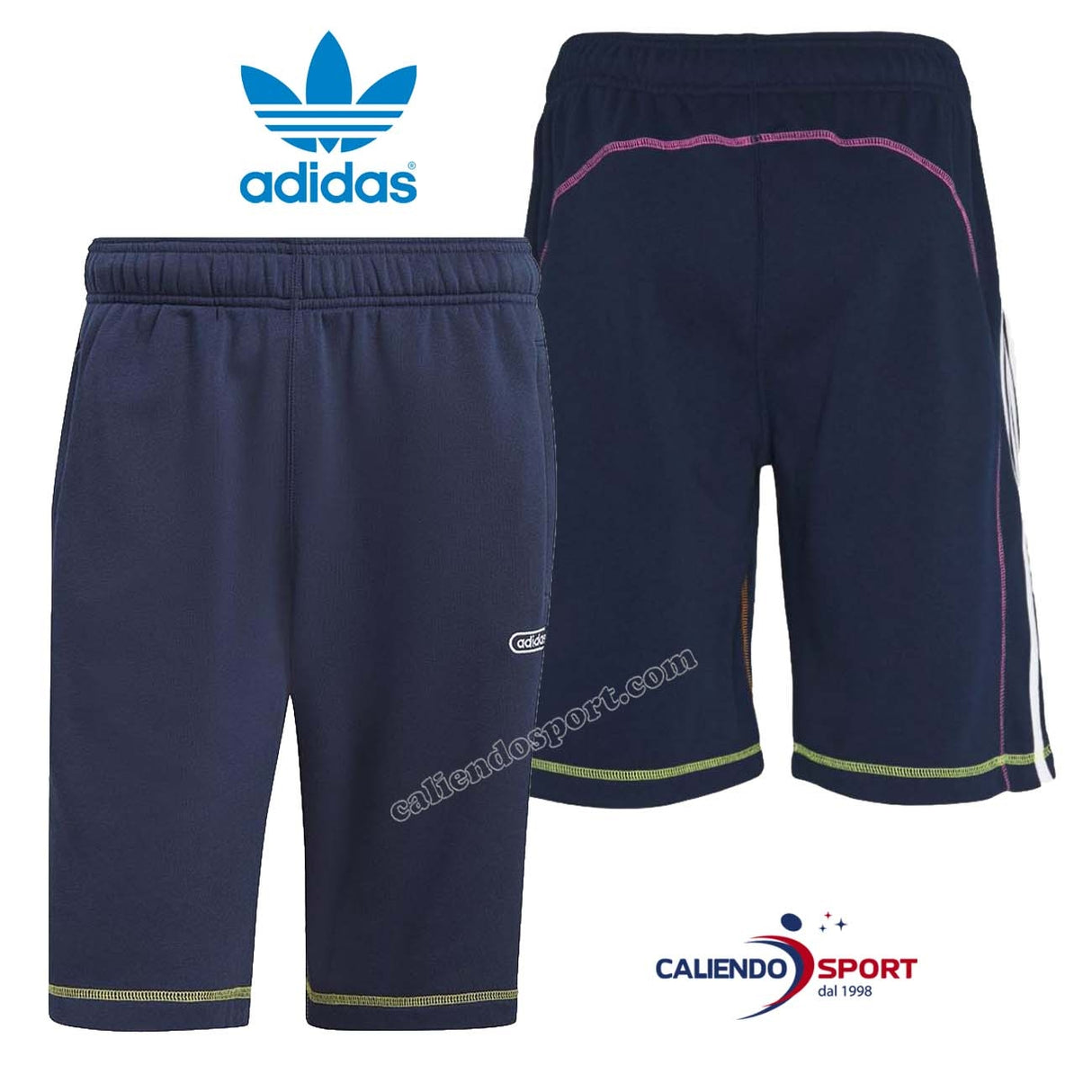 SHORT ADIDAS GN3884 BLEU À 3 BANDES