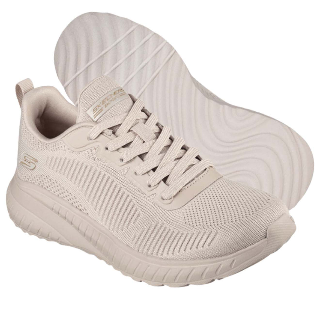 SCARPA DONNA SKECHERS 117209 NUDE NATURAL BOBS SQUAD