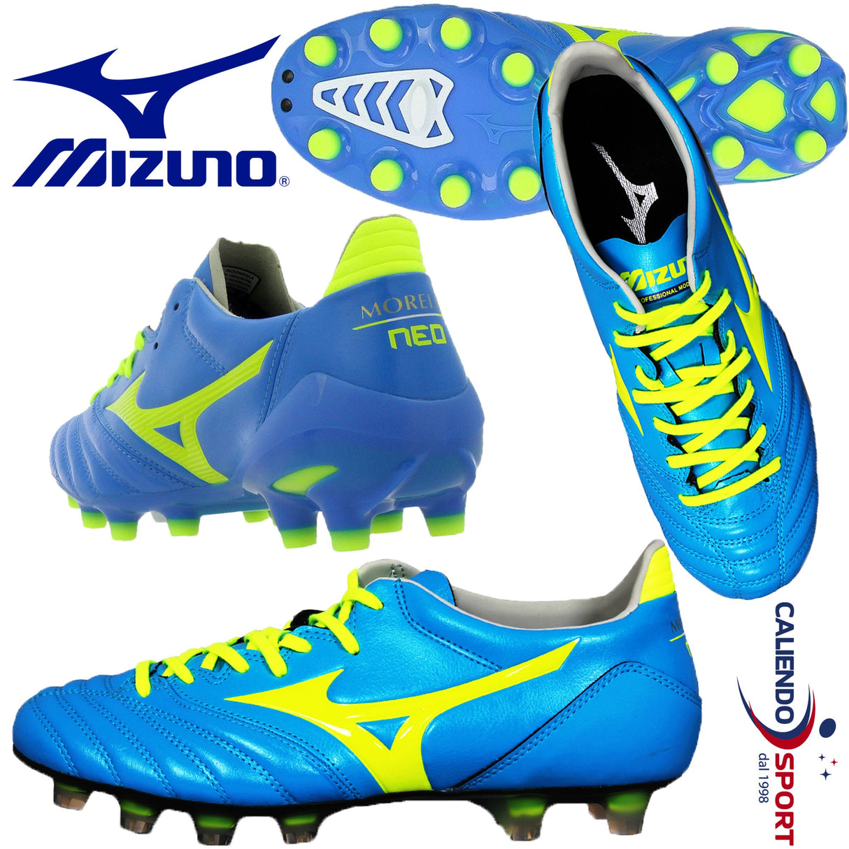 CHAUSSURE DE FOOTBALL CLASSIQUE EN CUIR MIZUNO MORELIA NEO II MD P1GA165344
