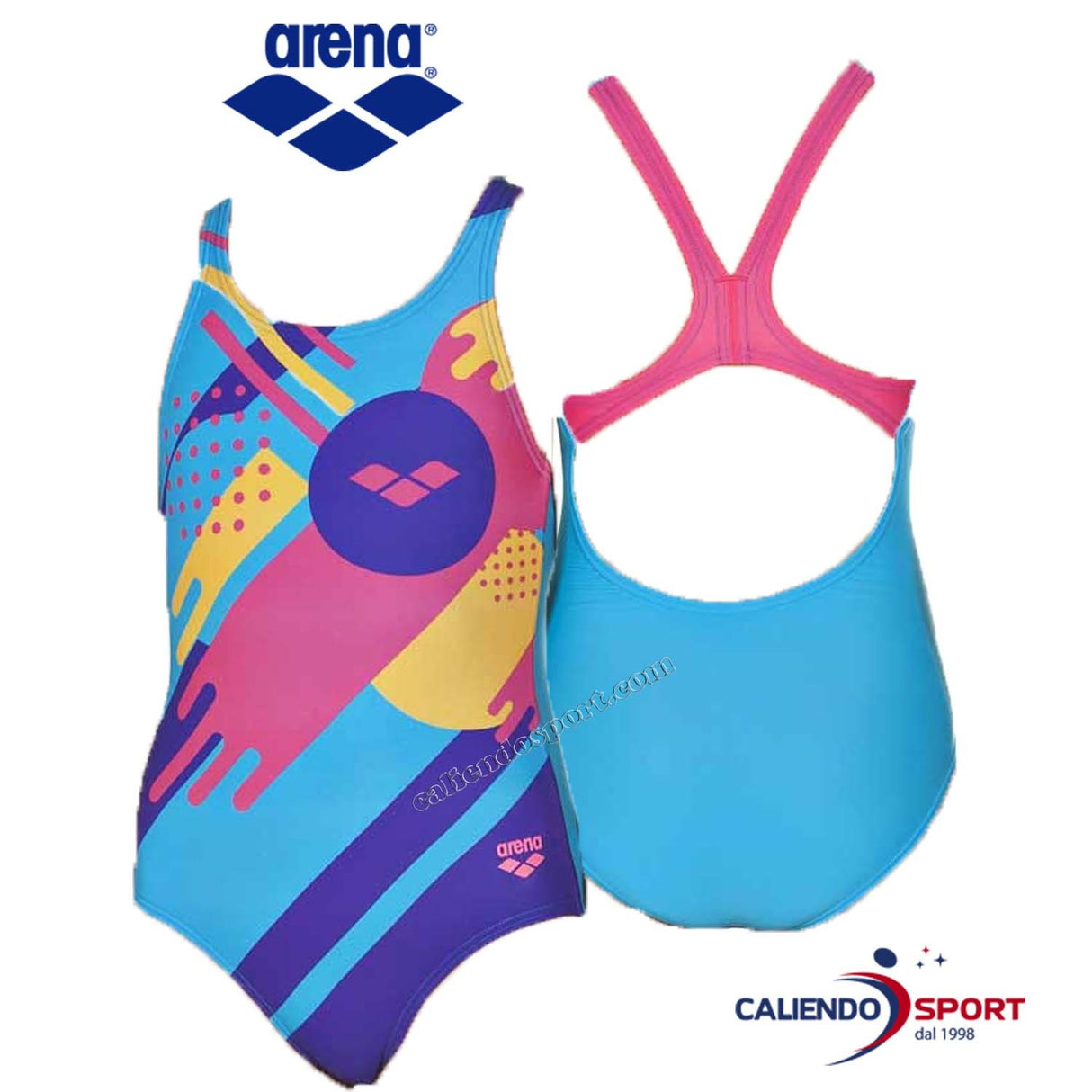 ARENA 001325 PLAYFUN ONE PIECE SWIMSUIT FOR GIRLS WITH LINED SWIMMING POOL SEA