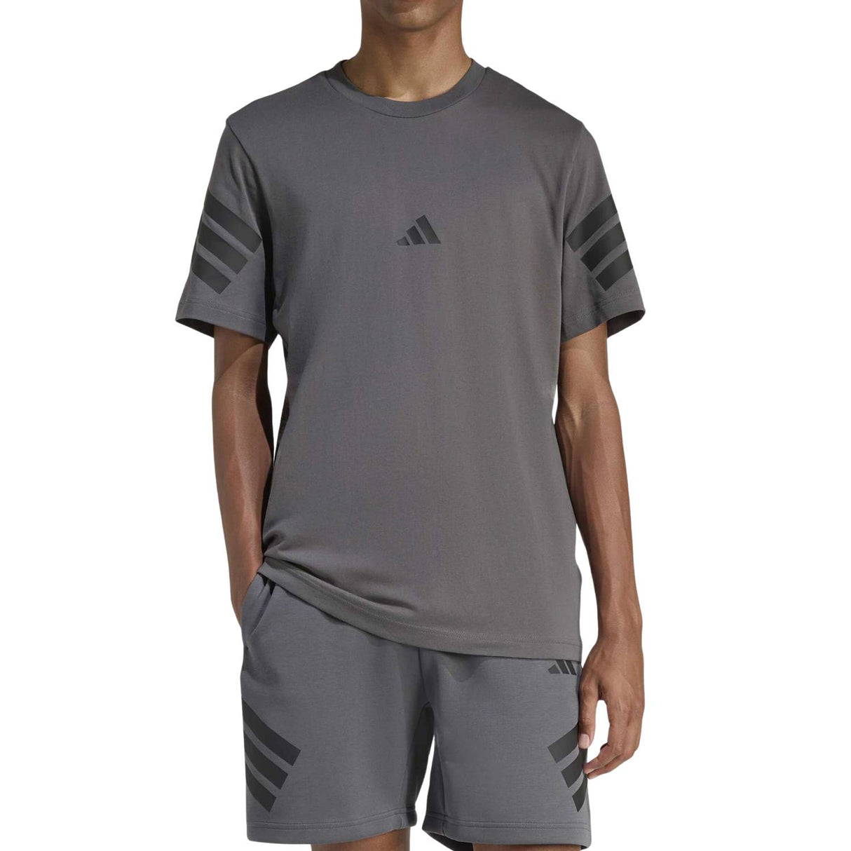 T-SHIRT ADIDAS KD5223 FUTURE ICONS COTONE GRIGIO