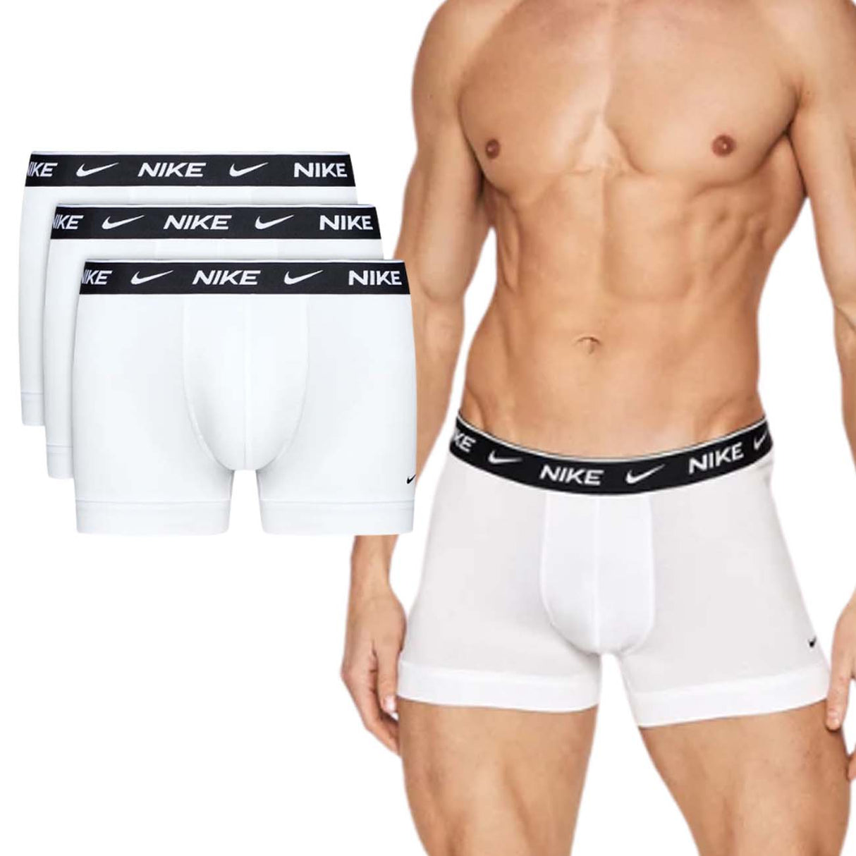 BOXER NIKE UOMO 0000KE1008 BAV TRUNK NERO 3 PAIA