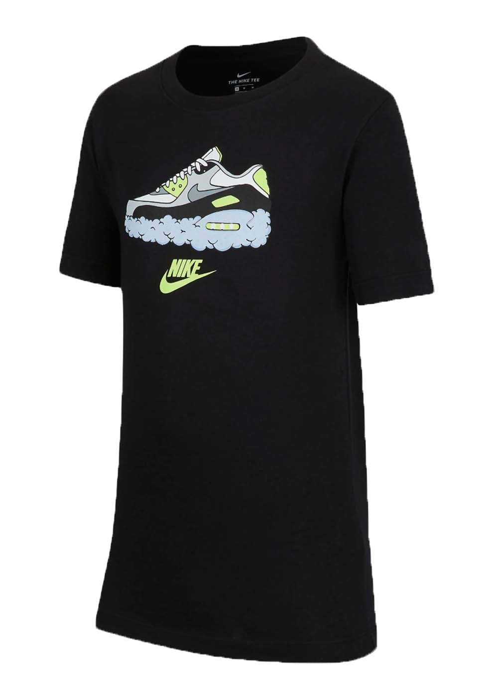T-SHIRT NIKE GARÇON CT2629 010 100 NOIR BLANC COTON