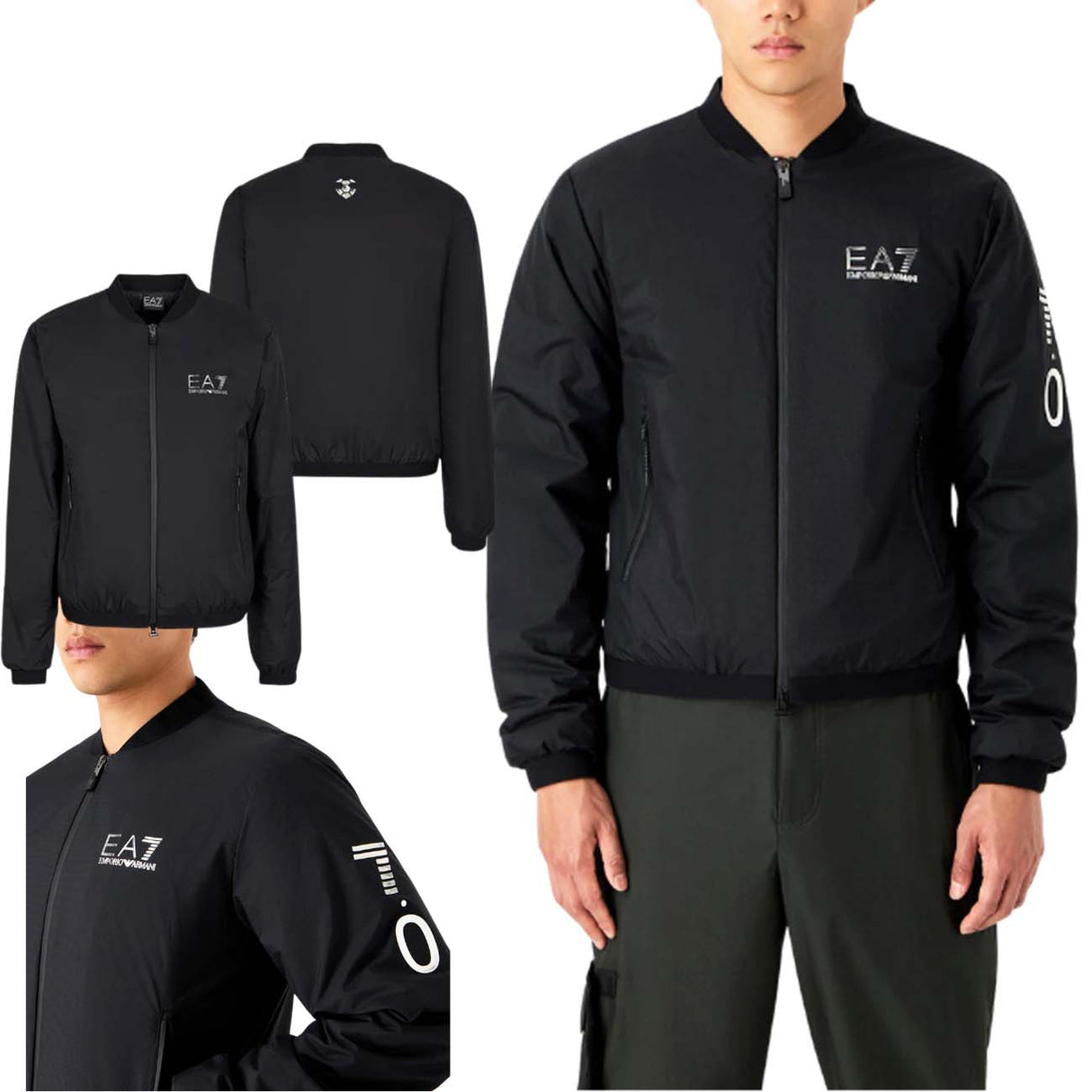 ARMANI EA7 I23 6RPB12 PN4UZ BLACK BOMBER JACKET