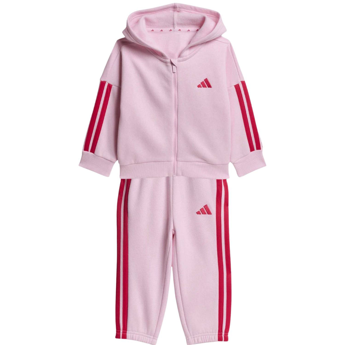 COMPLETO BAMBINE ADIDAS KR9317 ESSENTIALS ROSA FELPATO
