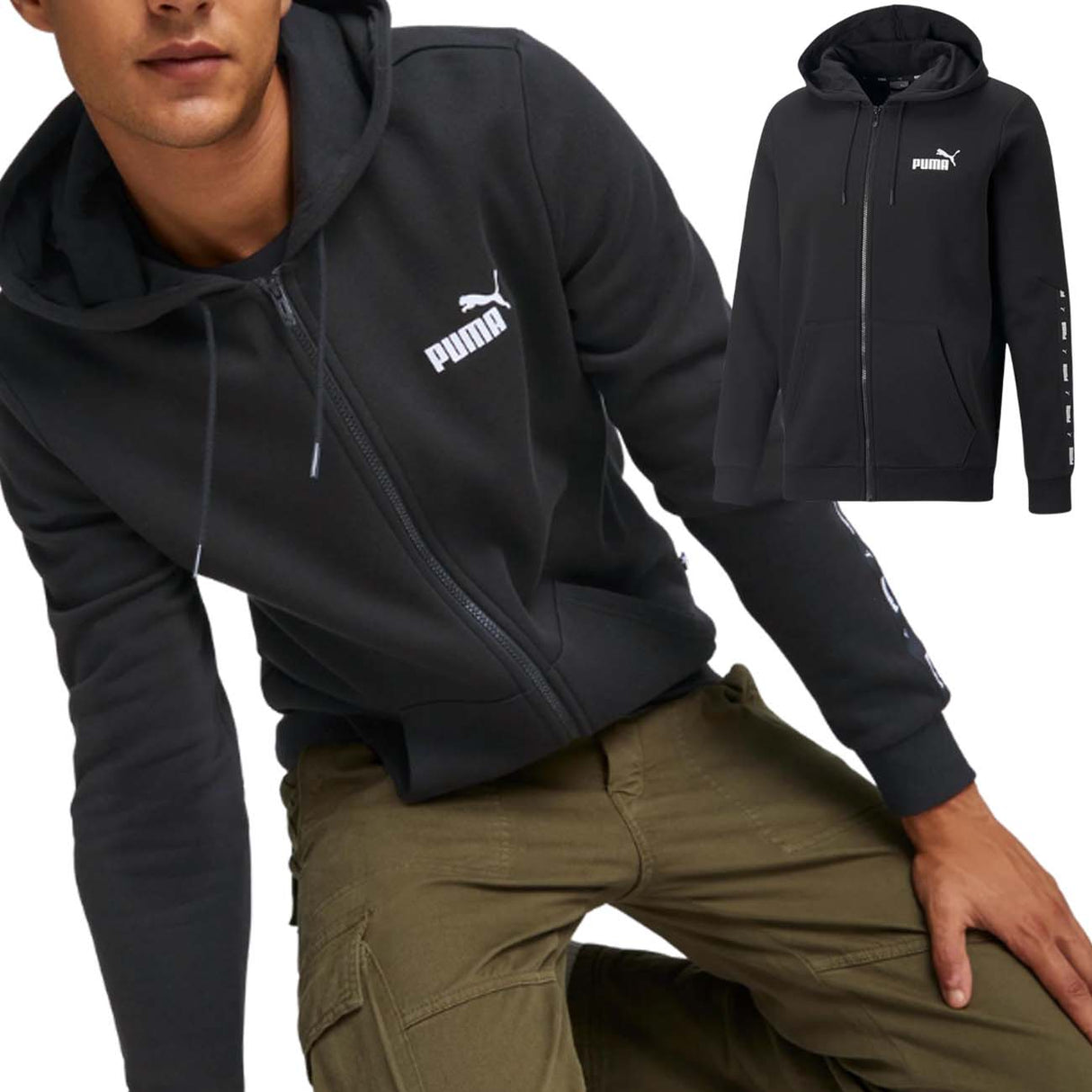 PUMA 670270 01 ESSENTIALS COTTON FLEECE SWEATSHIRT