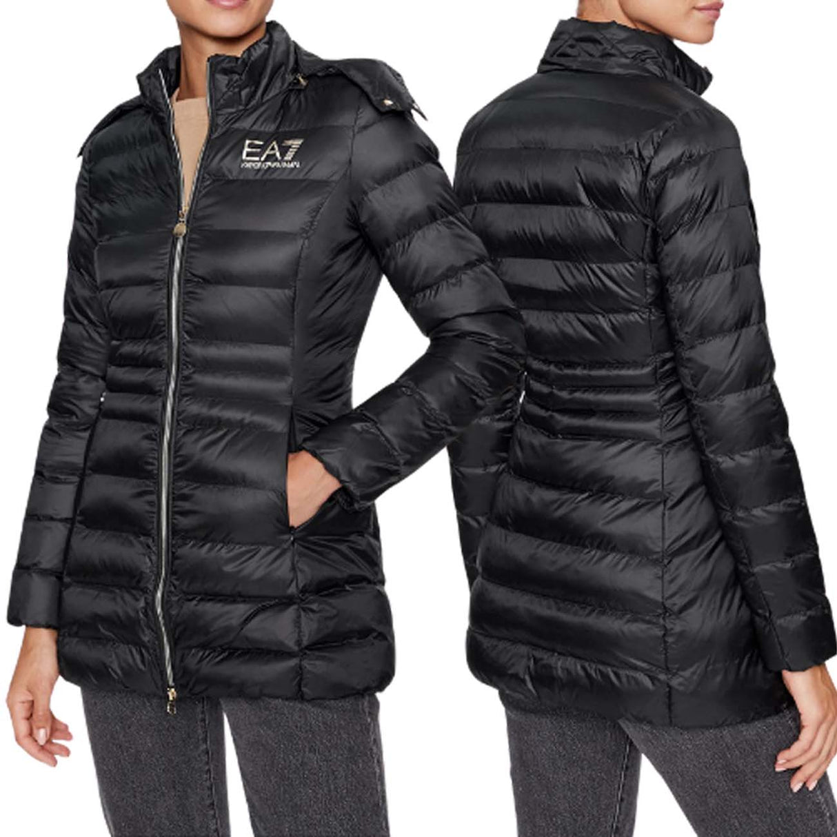 ARMANI EA7 WOMEN'S JACKET I25 6DTK01 TN88Z 0210 BLACK