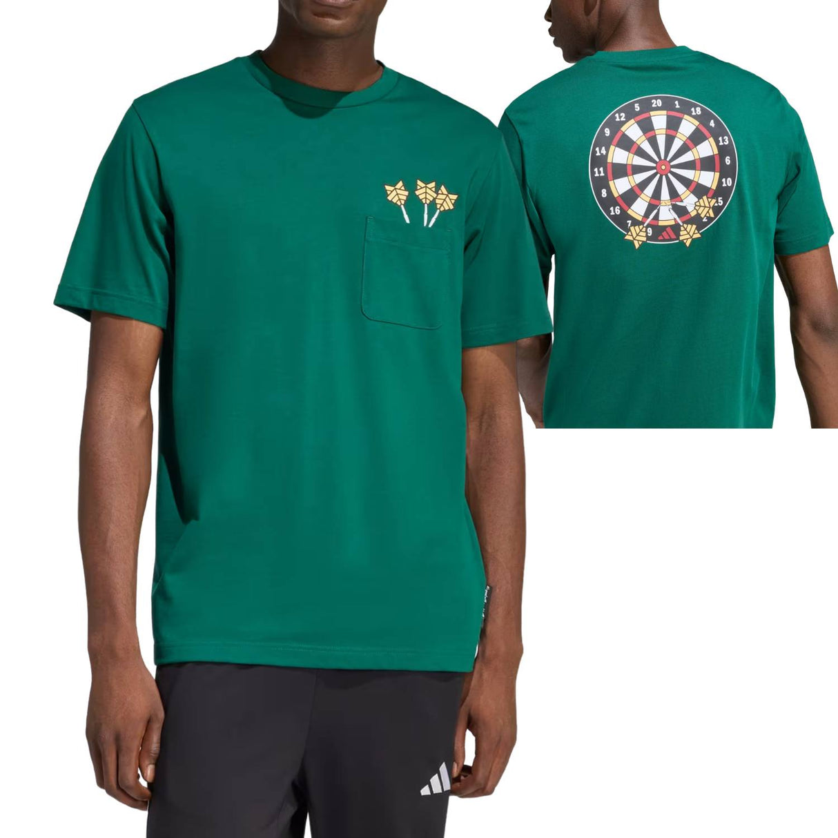 T-SHIRT ADIDAS JZ5042 GRAFICA NOVELTY DART VERDE COTONE