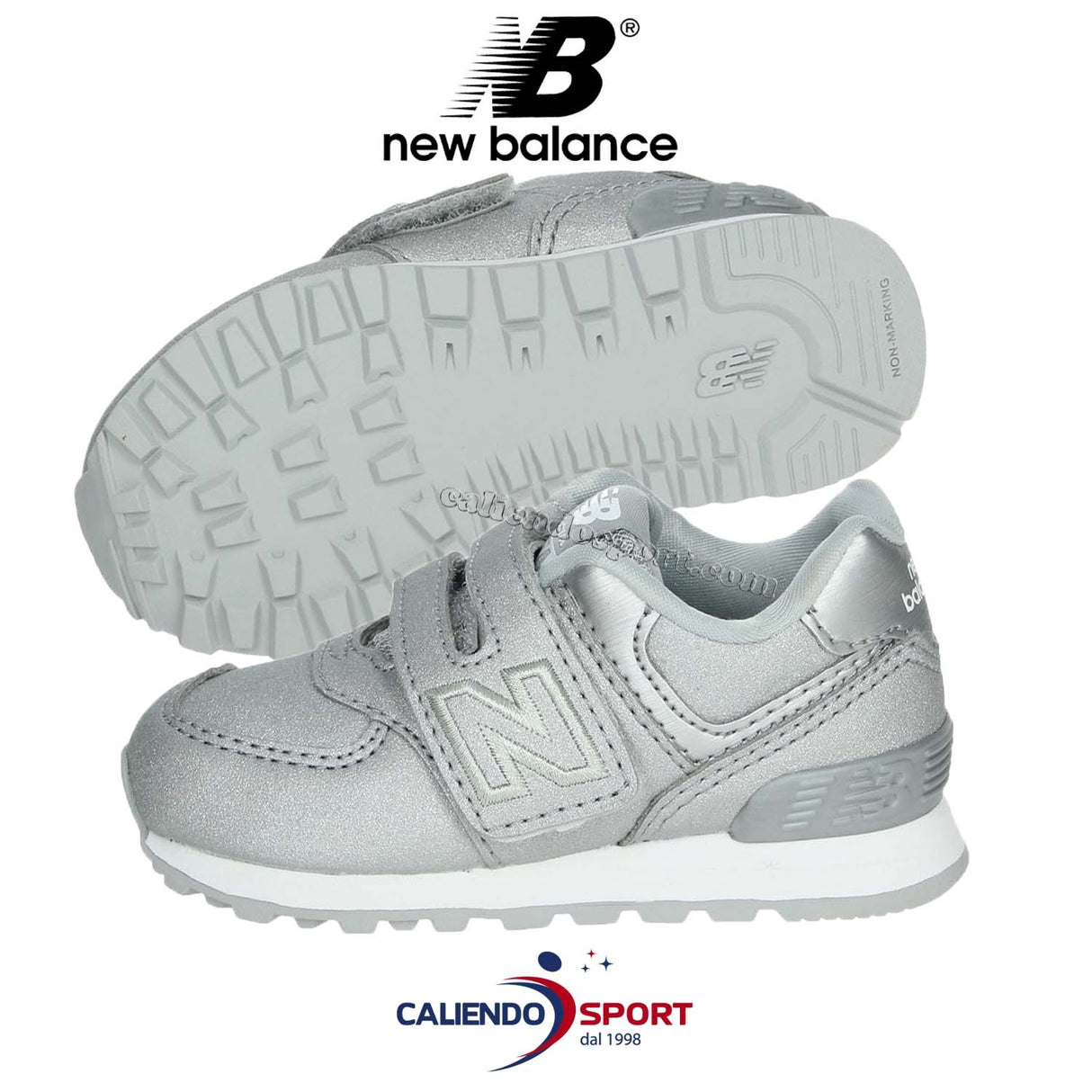 NEW BALANCE KIDS IV574KS SILVER TEAR SHOE
