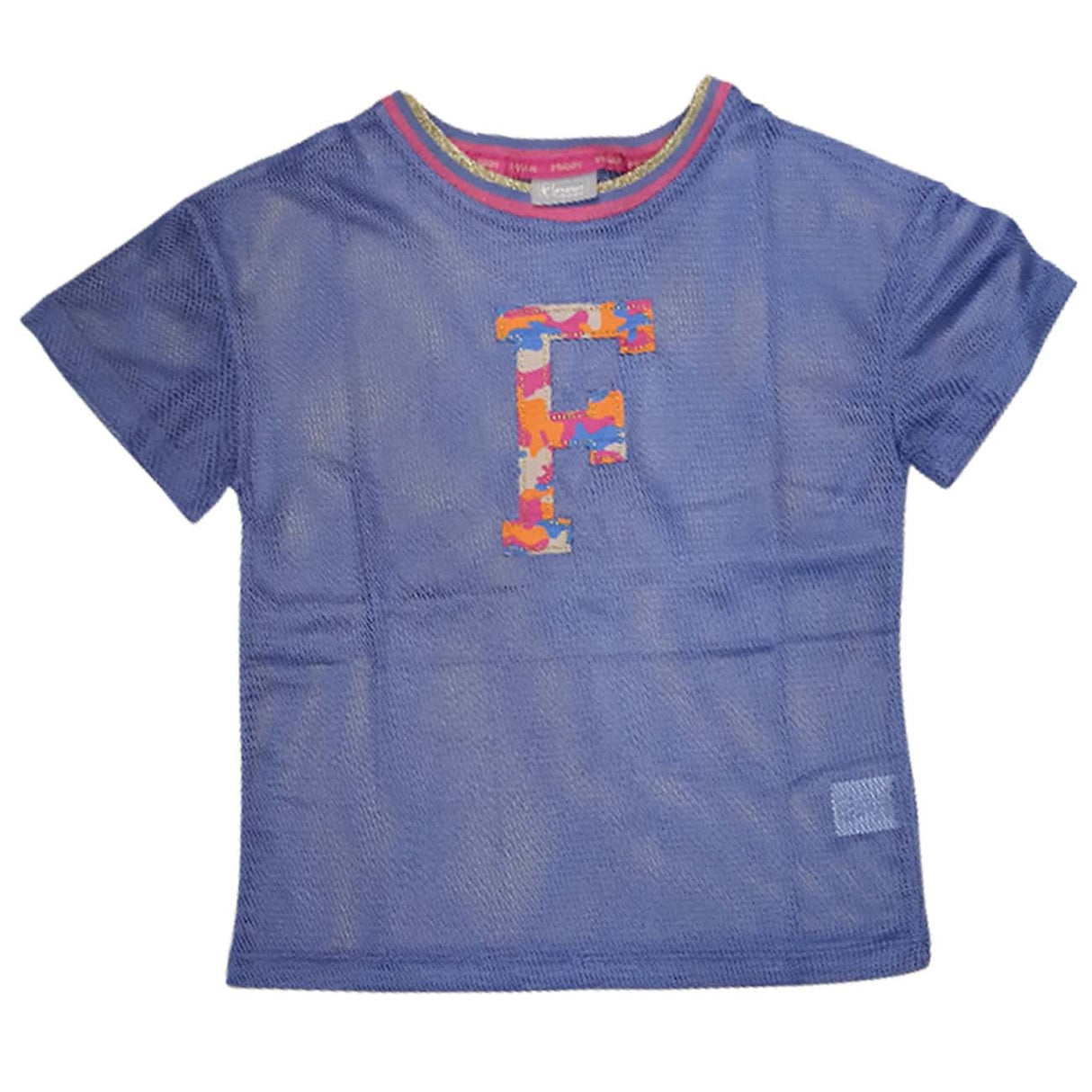 T-SHIRT RAGAZZE FREDDY FR1171 IN RETE VIOLA COTONE