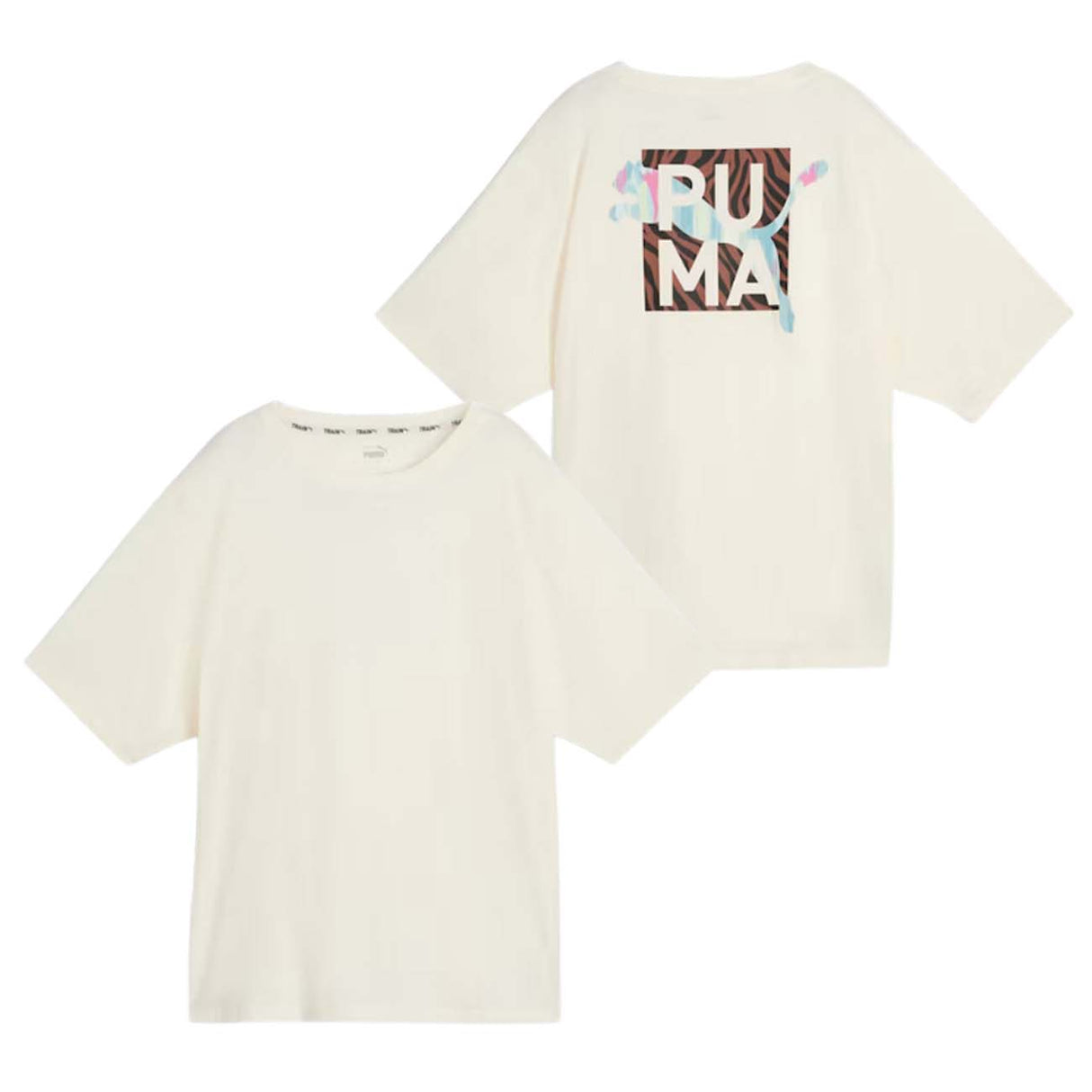 T-SHIRT DONNA PUMA 524821 87 ANIMAL REMIX BEIGE