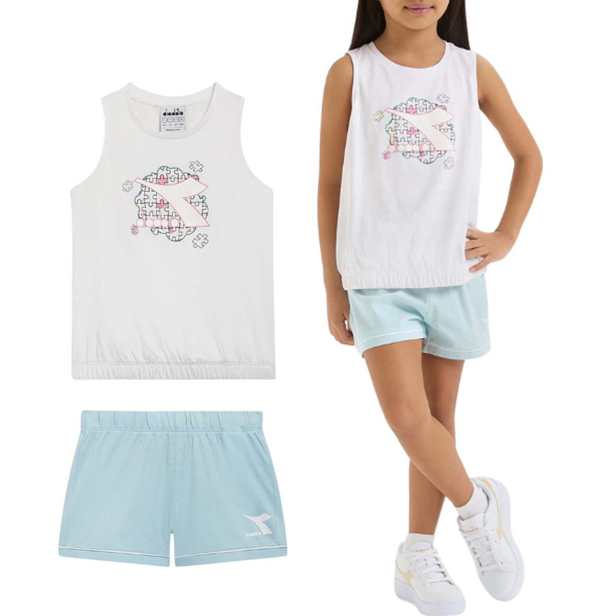 ENSEMBLE COMPLET FILLE DIADORA 180462 20002 PUZZZLES COTON