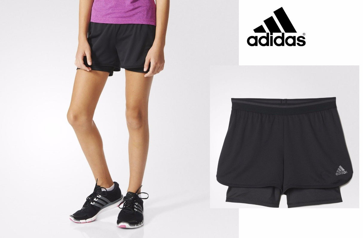 ADIDAS Girls Climachill Gym Shorts AJ7380 BLACK 11/12 YEARS