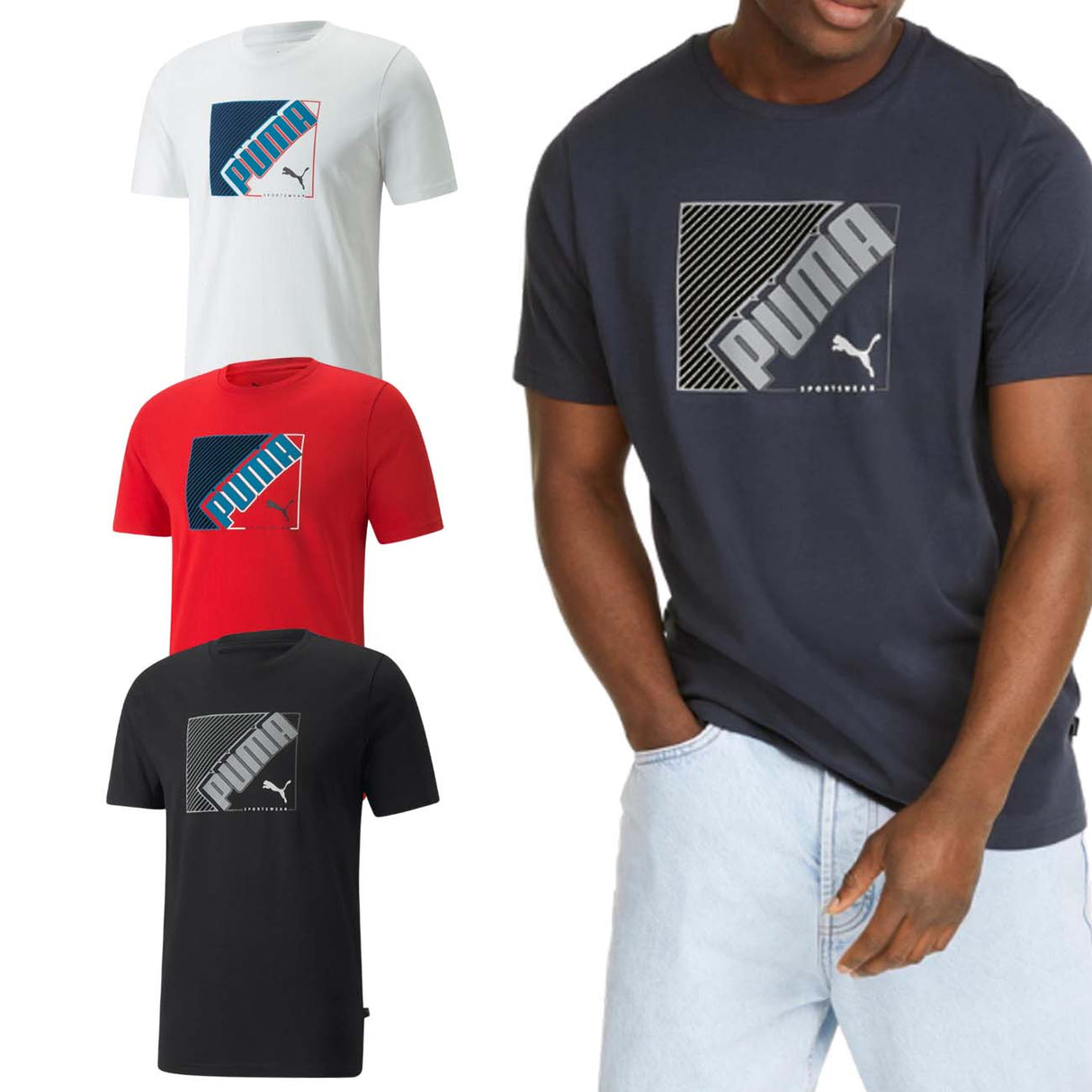 T-SHIRT EN COTON FLOQUÉ PUMA 849084