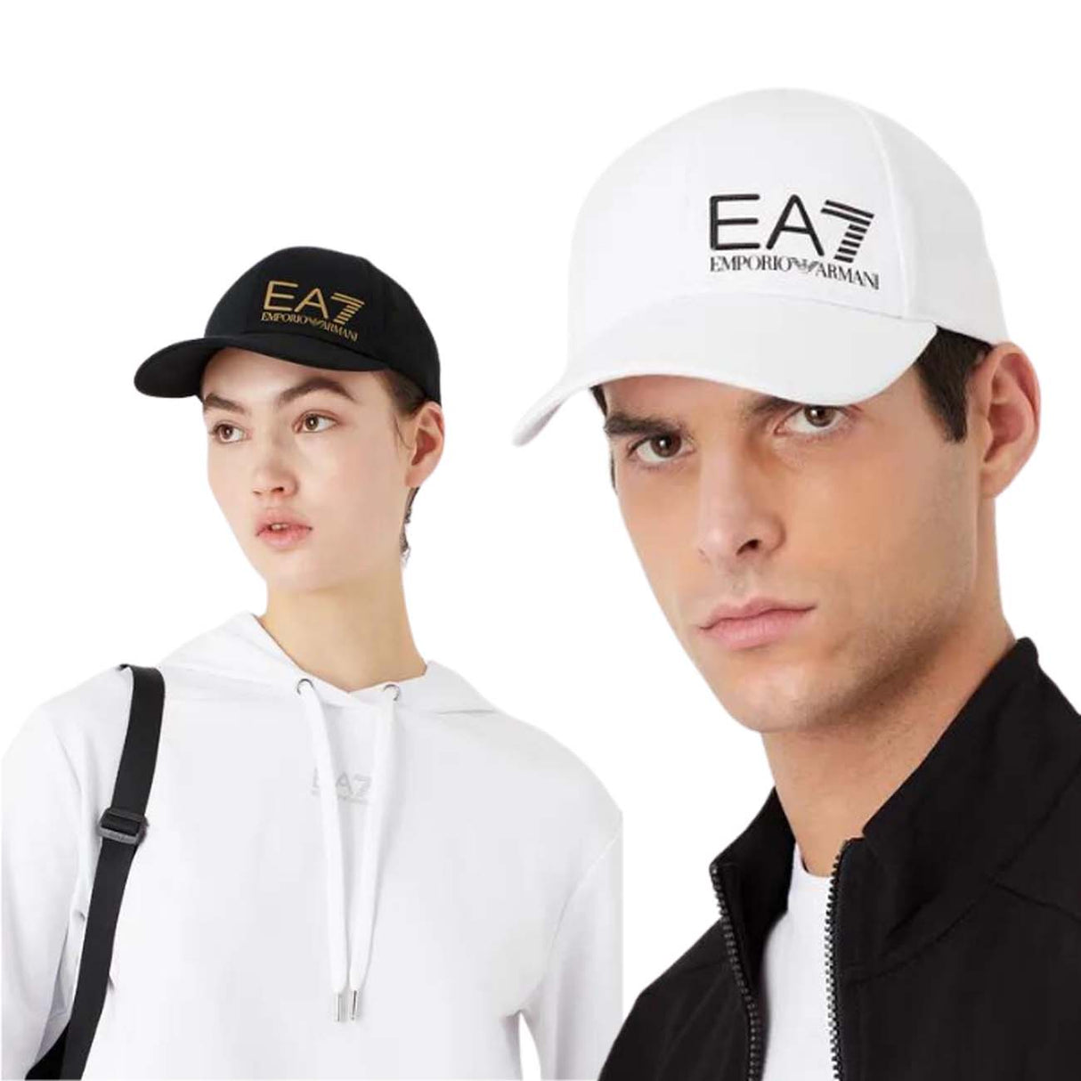 CAPPELLO ARMANI EA7 247088 CC010 11511 BASEBALL BIANCO NERO