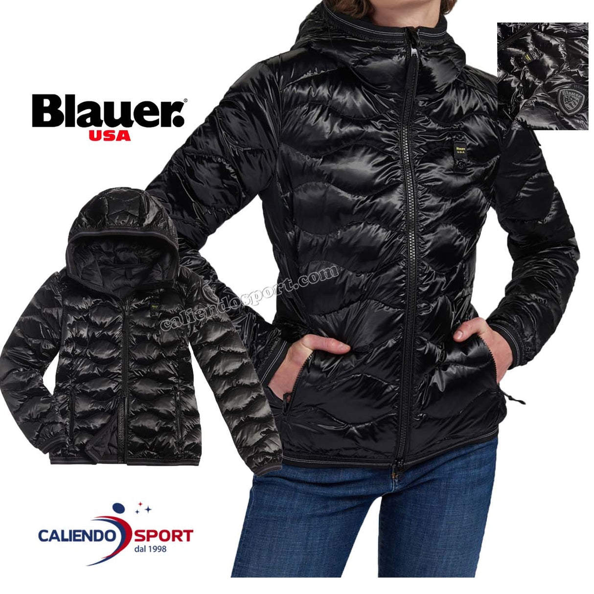 BLAUER 2 0WBLDC03107 999 VESTE ANGELA NOIRE BRILLANTE WAVE