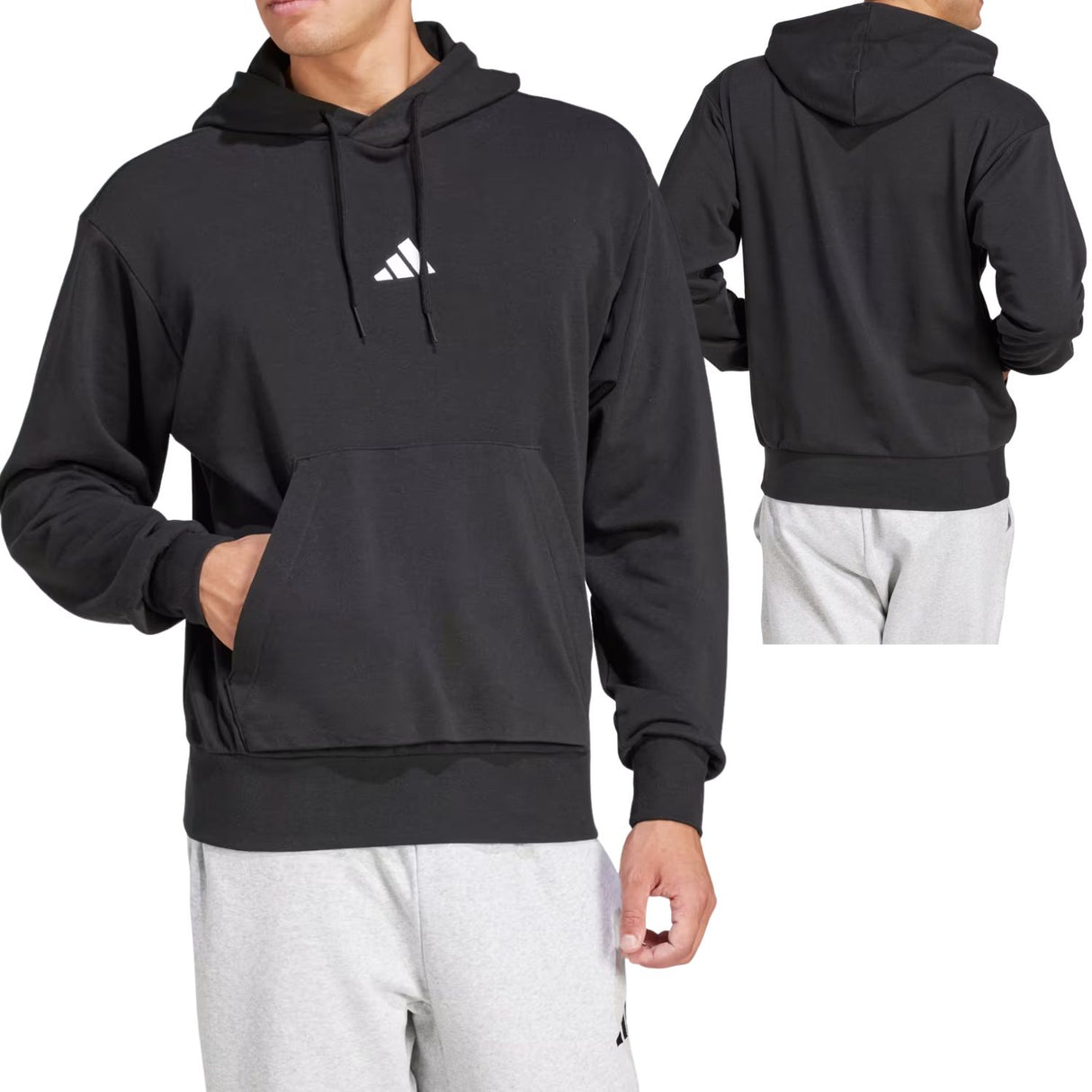 FELPA ADIDAS JE3849 ESSENTIALS FEELCOZY COTONE GARZATO