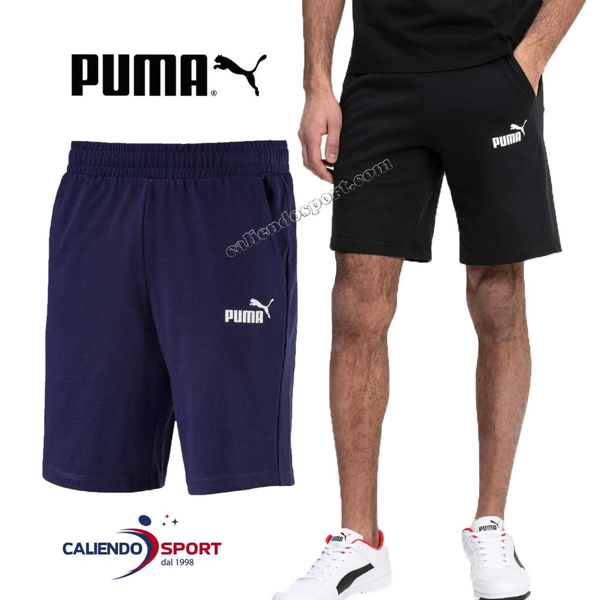 PUMA SHORTS 851994 01 06 COTTON BLUE BLACK