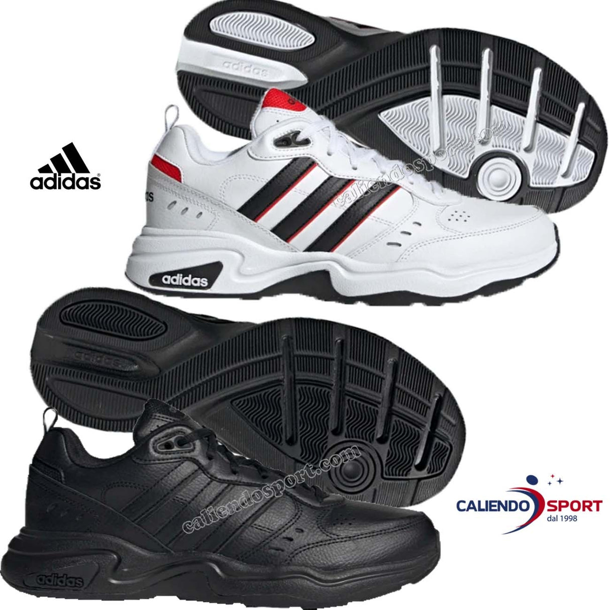 ADIDAS EG2655 EG2656 STRUTTER BLACK WHITE COMFORT SHOE