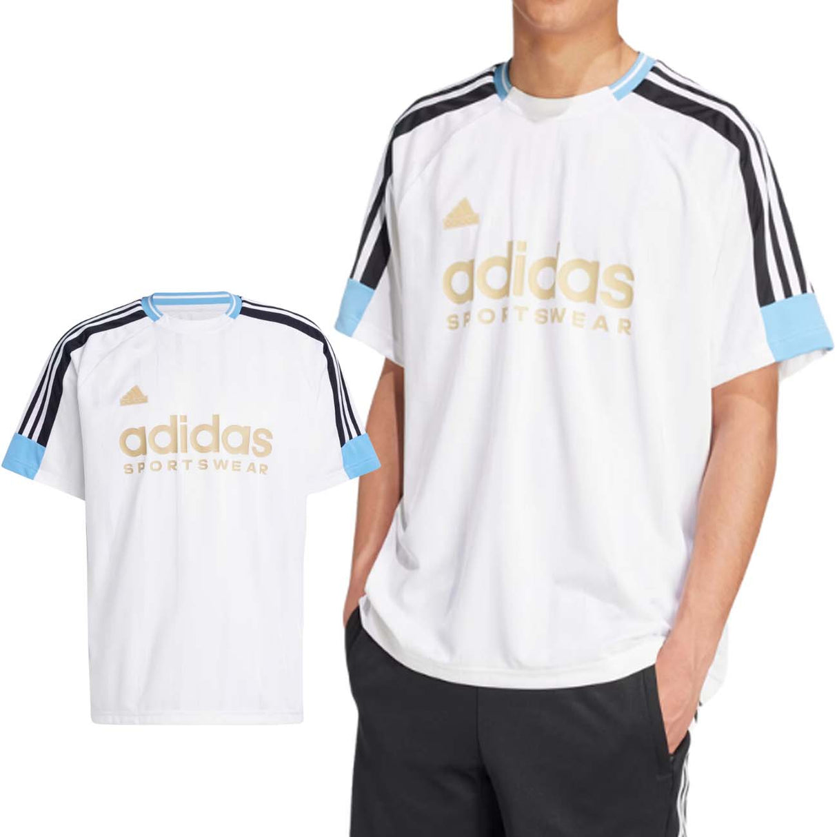 T-SHIRT ADIDAS TIRO SPORTWEAR BLANC IY4496