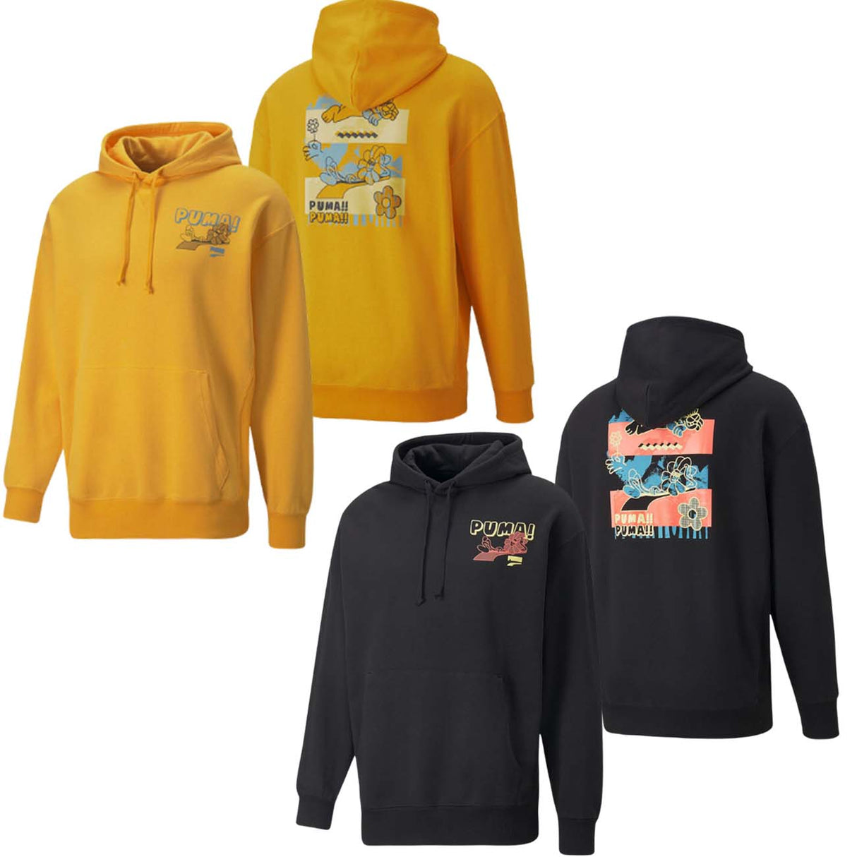 FELPA PUMA 537164 DOWNTOWN GRAPHIC COTONE GARZATO