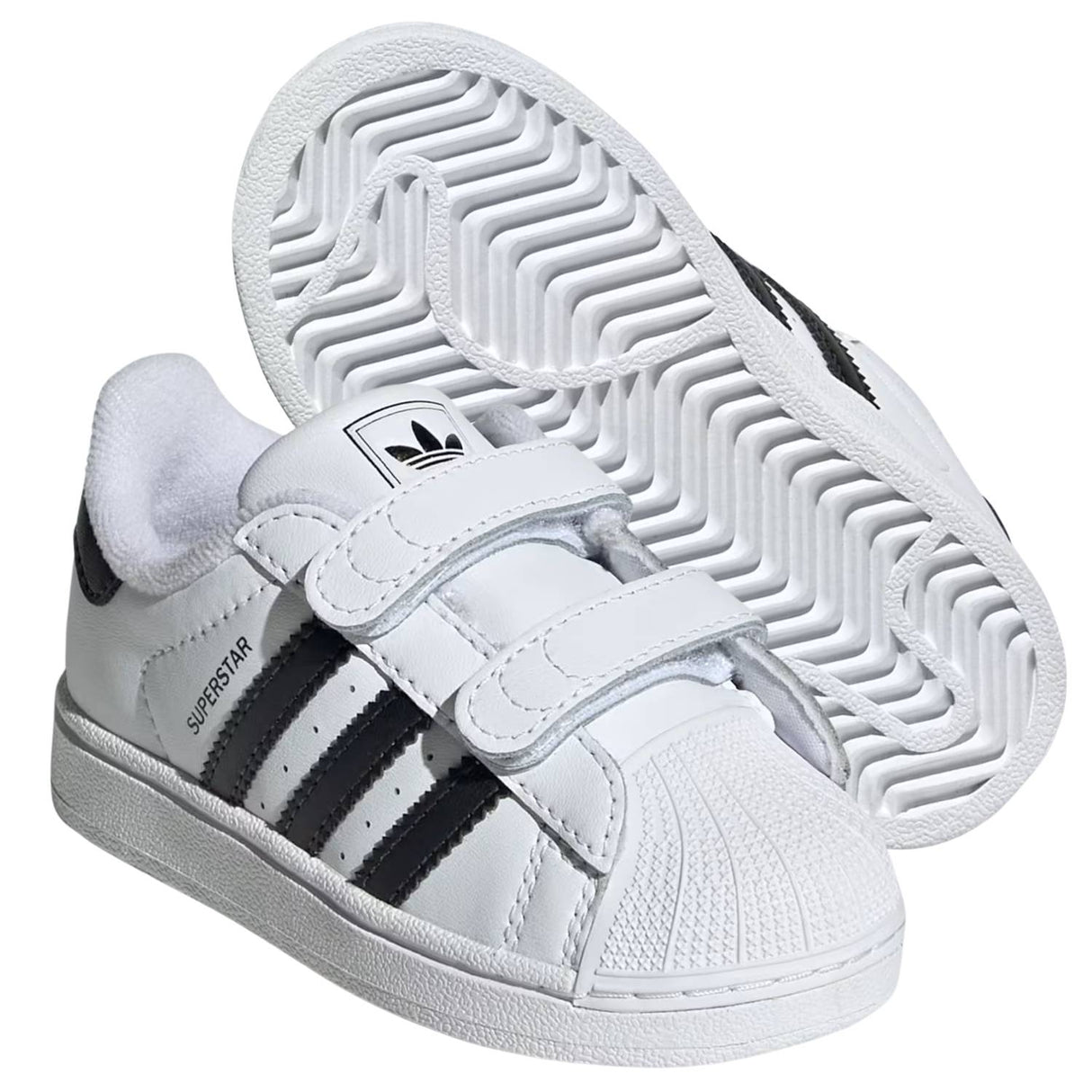 SCARPA BAMBINI SUPERSTAR JI3990 BIANCO STRAPPO