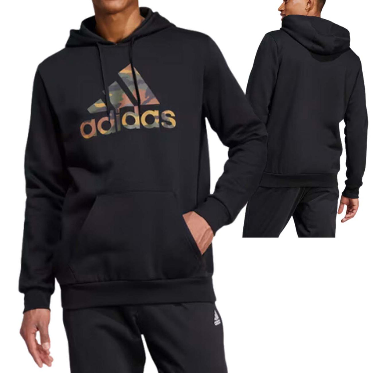 FELPA ADIDAS IW2678 GRAFICA COTONE FELPATO NERO