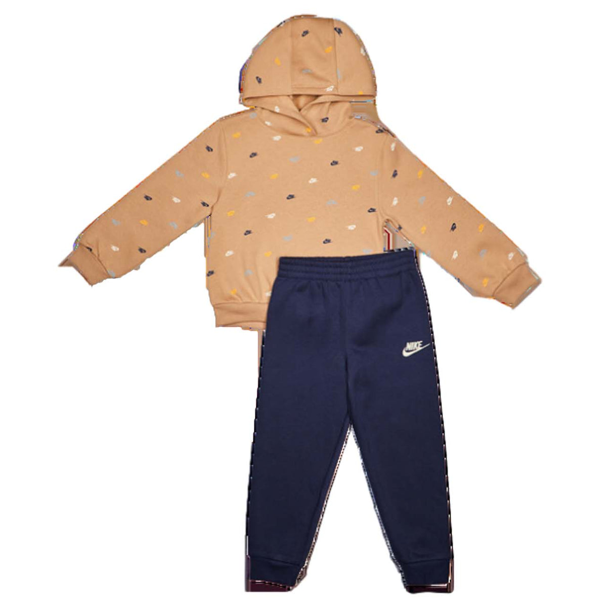 TUTA BAMBINE NIKE 66M596-U90 COTONE FELPATO BEIGE