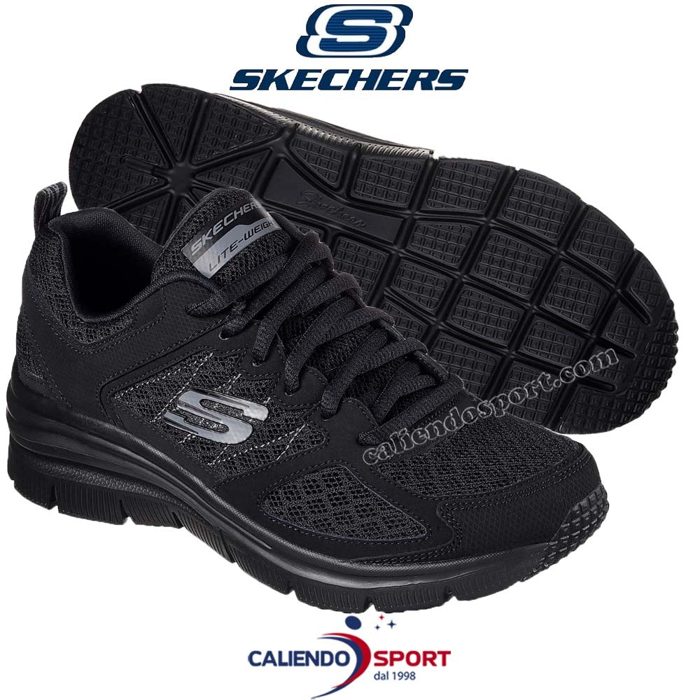 SCARPA DONNA SKECHERS 12713 BBK AIR COOLED NERO
