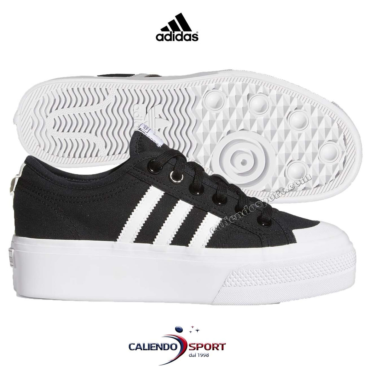 SCARPA ADIDAS DONNA FV5321 NIZZA PLATFORM NERO