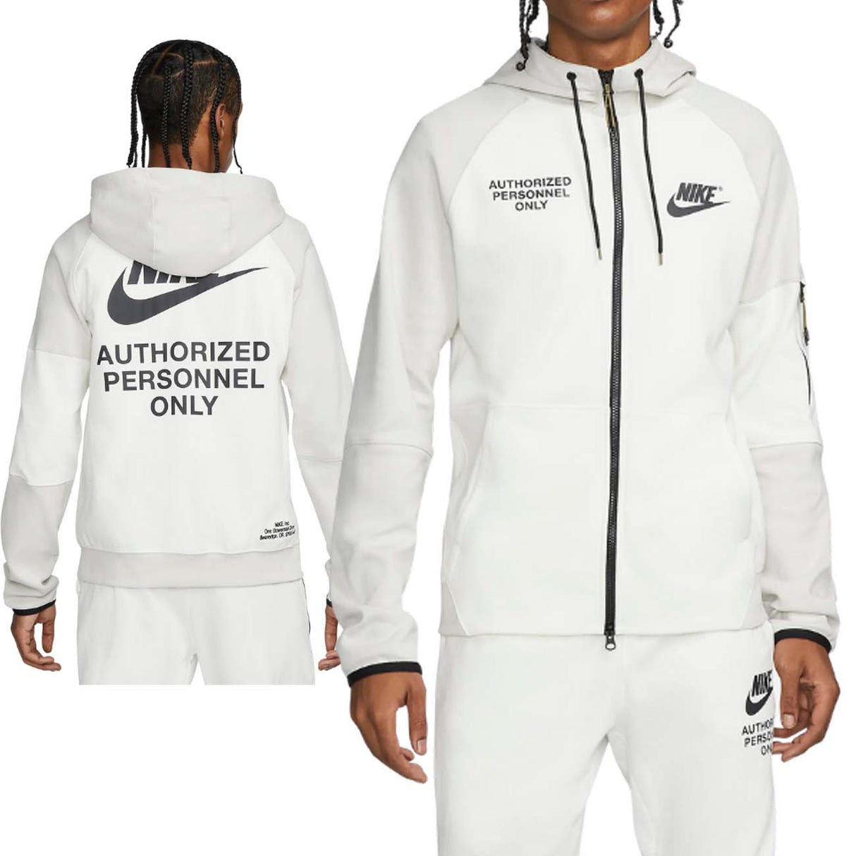 FELPA NIKE DM6548 072 COTONE GARZATO BIANCO