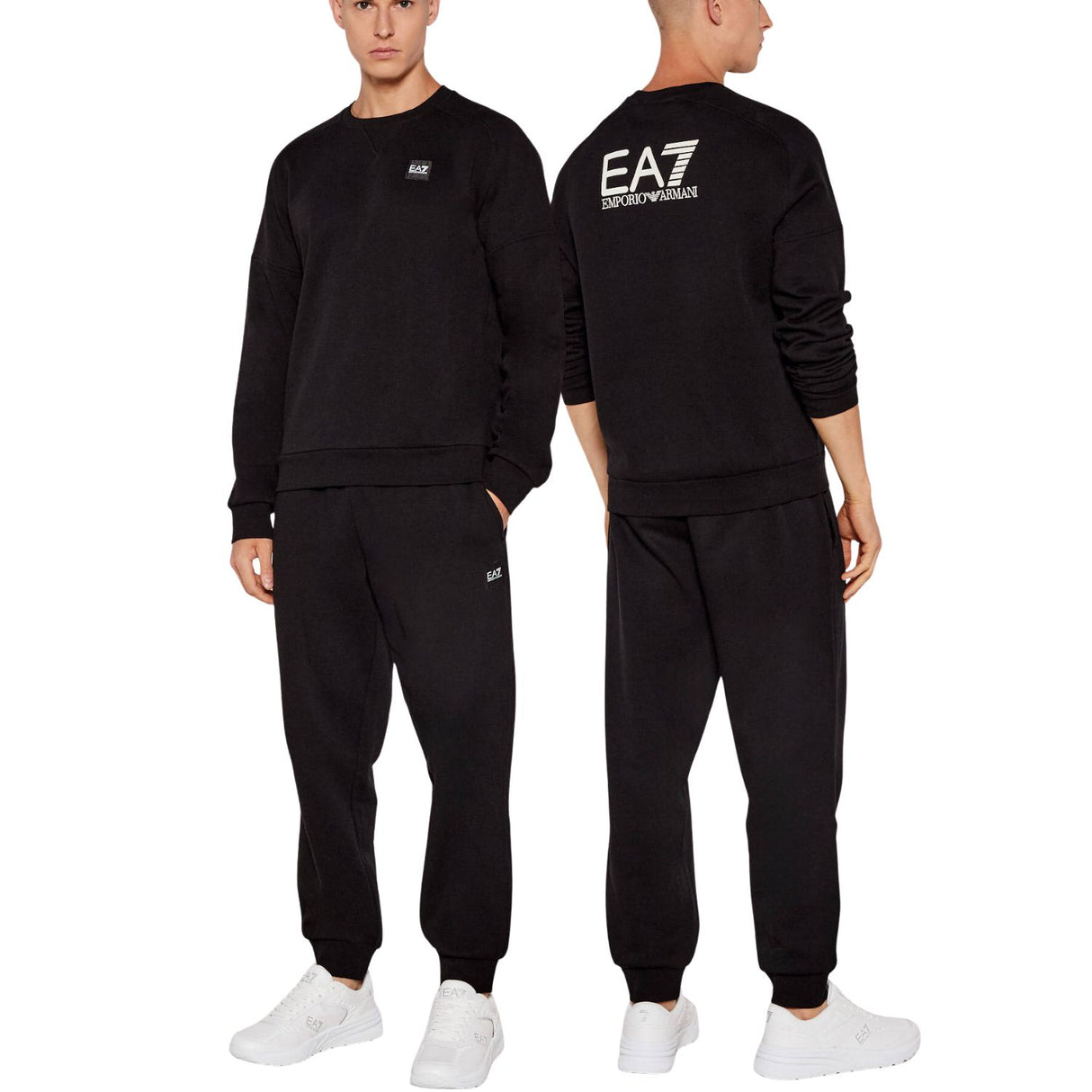 TUTA ARMANI EA7 I26 7M000912 AF10377 MC317 NERO FELPATA