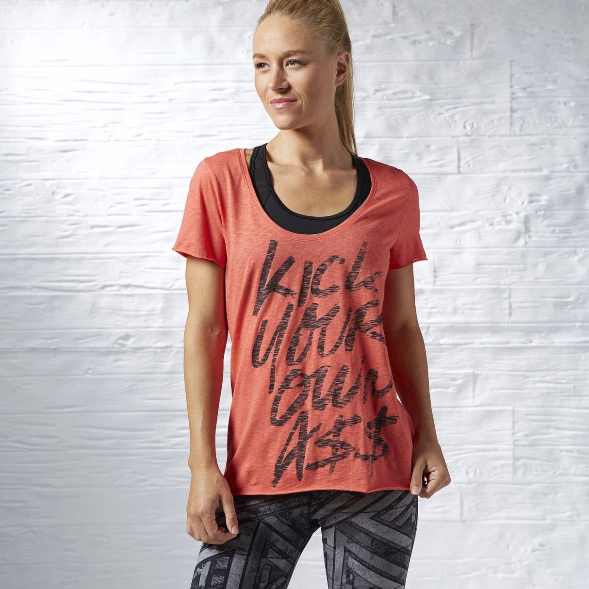 Reebok Women's T-Shirt Sport Gym Perfamans FITNESS SPORT RUNNING Aj2597
