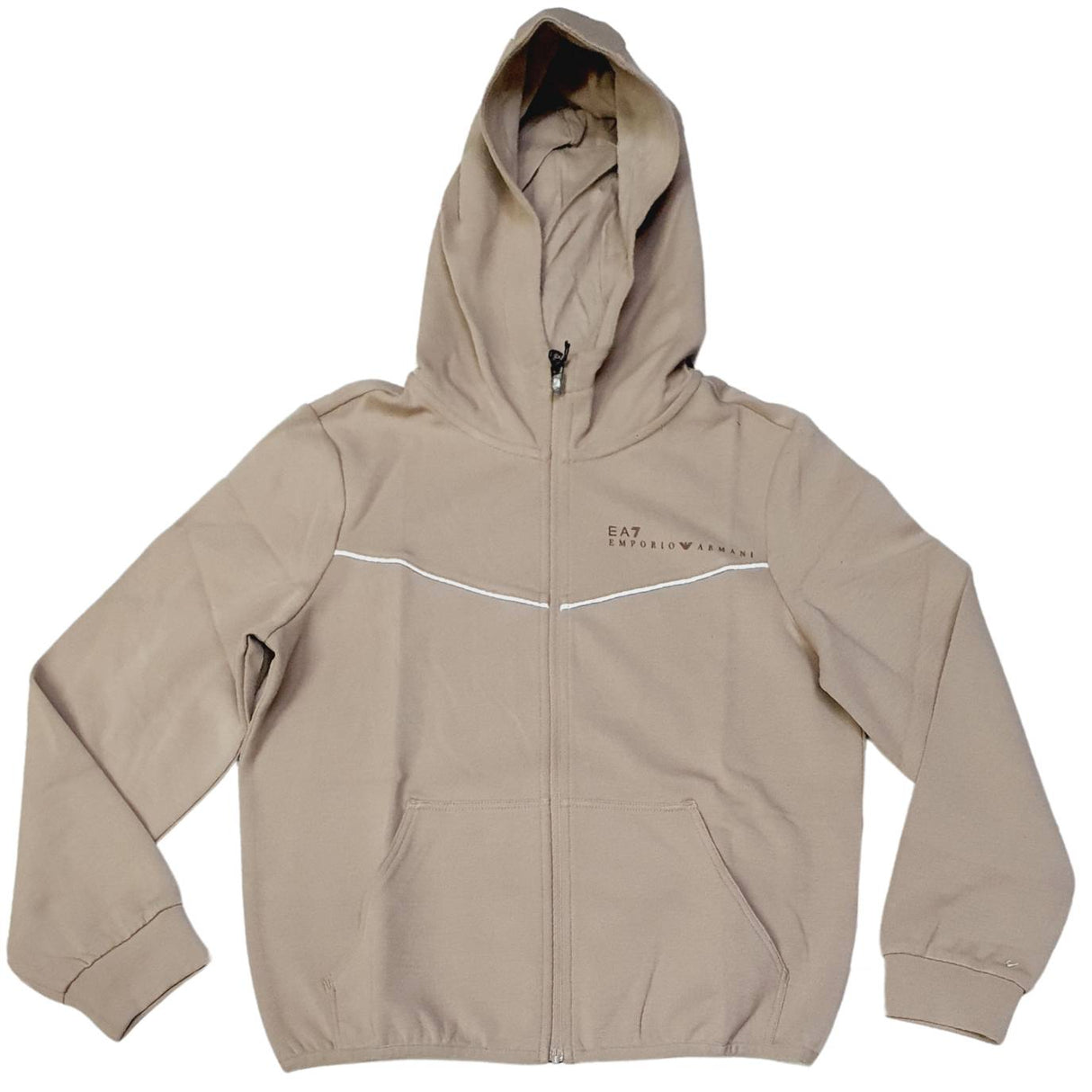 FELPA BAMBINI EA7 E25 7G000037 U6155 COTONE GARZATO BEIGE