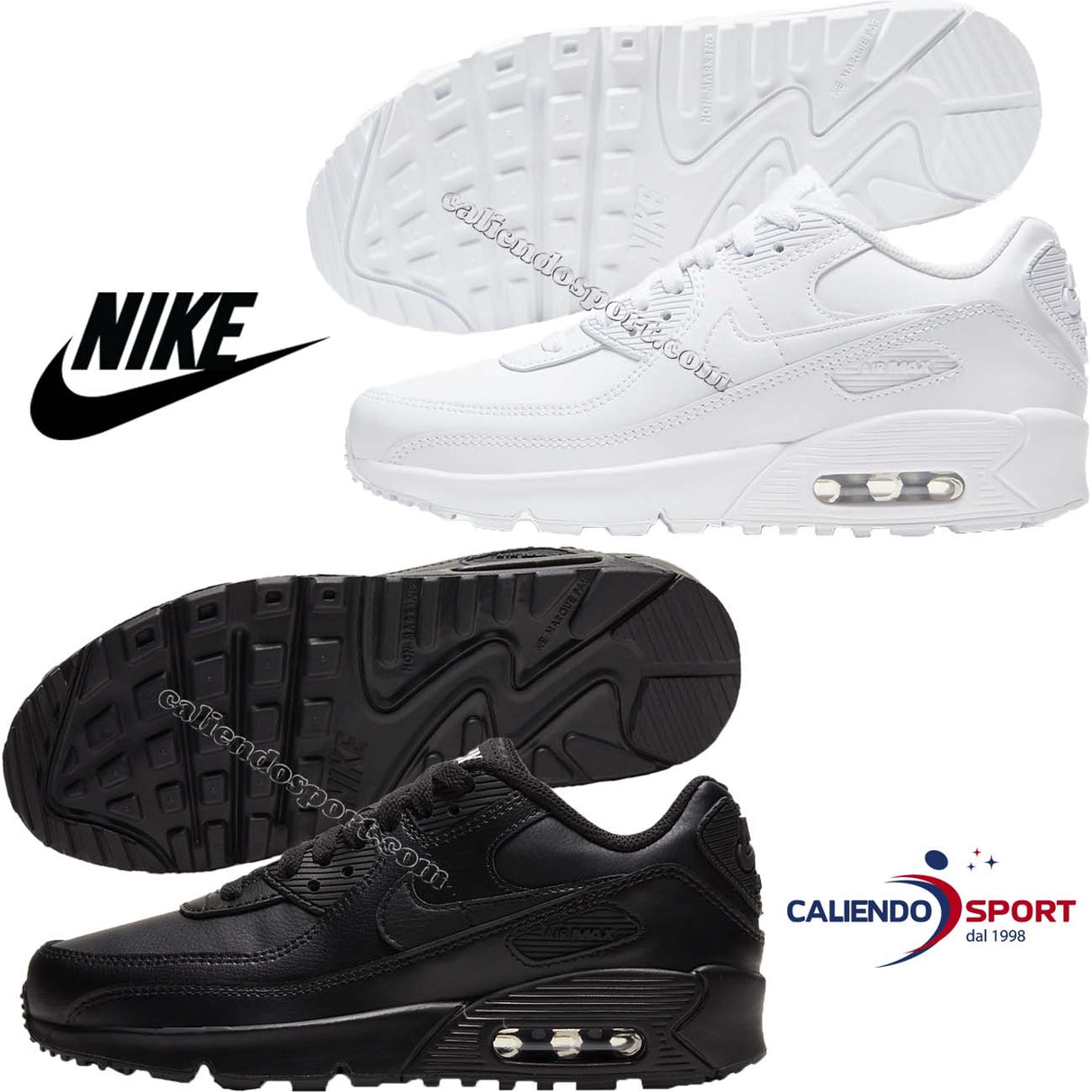 SCARPA NIKE AIR MAX 90 CD6864 100 001 LTR RAGAZZI