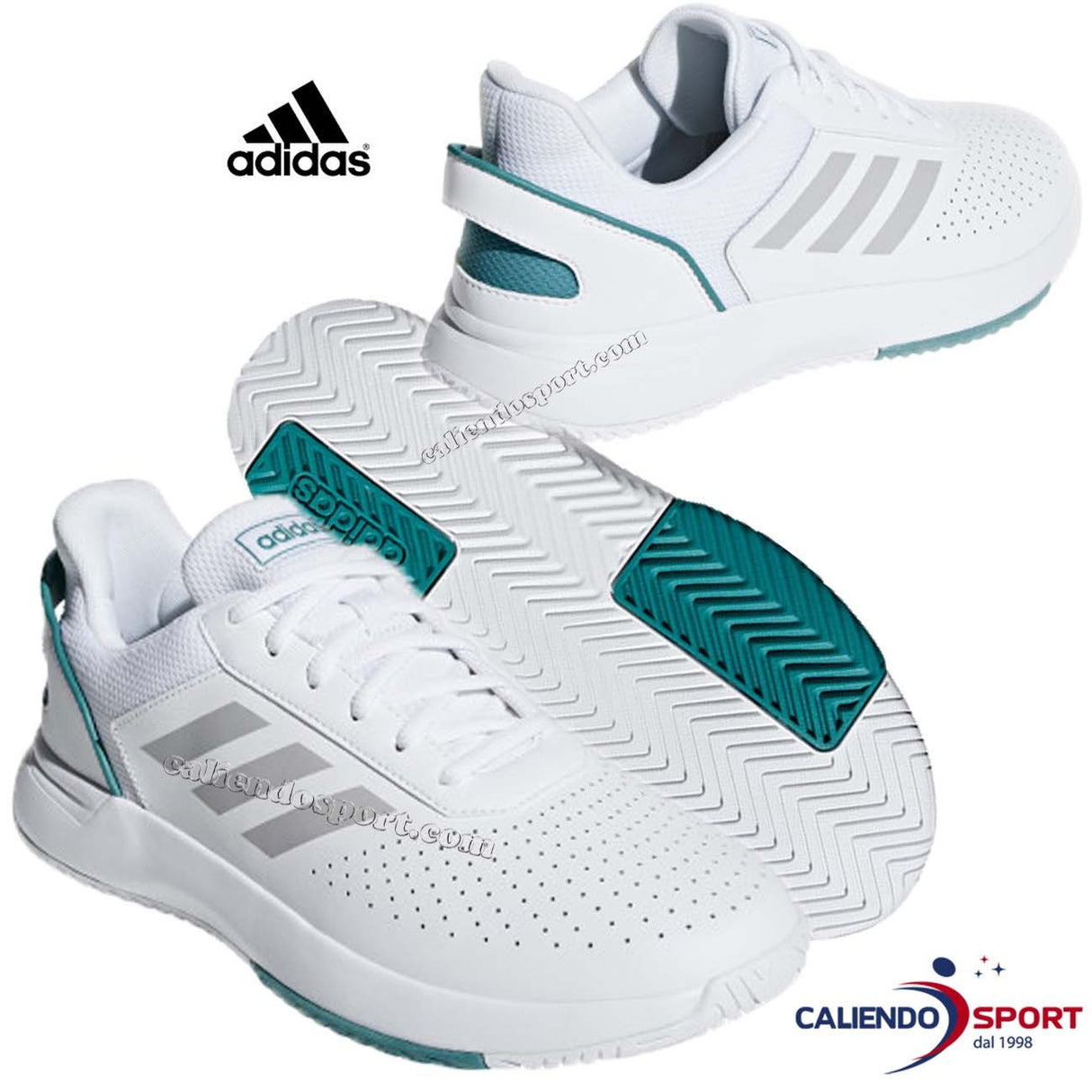 CHAUSSURES DE TENNIS ADIDAS F36715 COURTSMASH POUR HOMMES BLANC