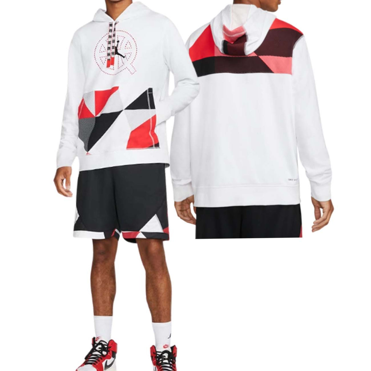 NIKE JORDAN SWEATSHIRT DM0757 100 QUAI 54 BRUSHED COTTON