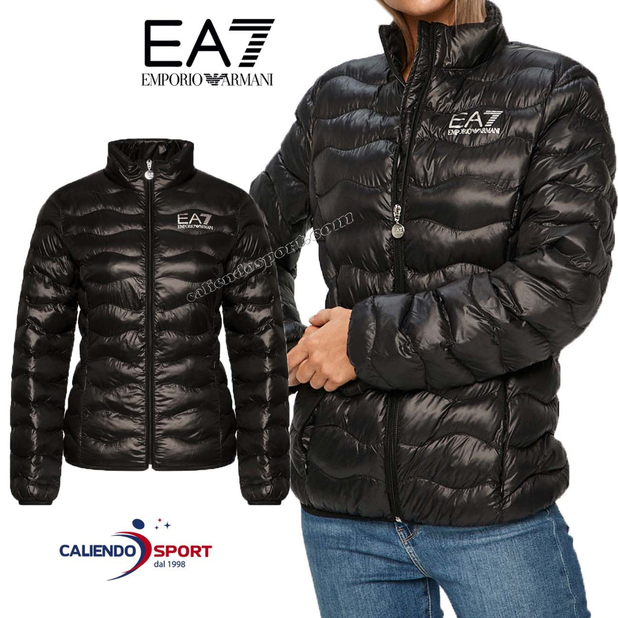 GIUBBOTTO ARMANI EA7 DONNA 8NTB21 TN12Z NERO PIUMINO