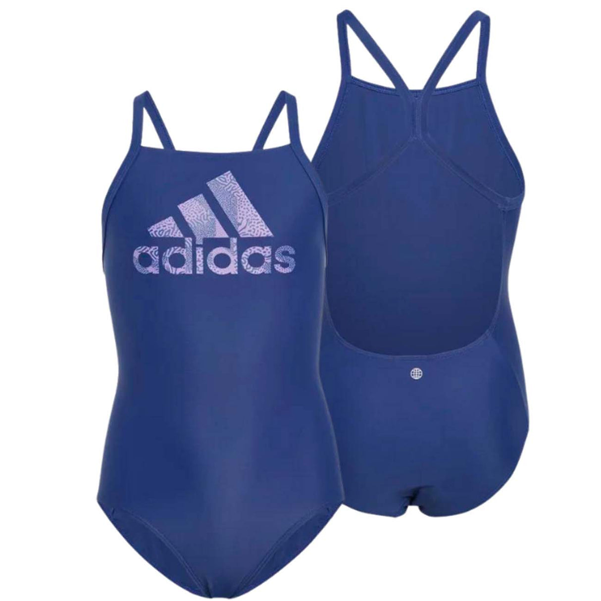 MAILLOT DE BAIN FILLE ADIDAS IC7690 BIG LOGO BLEU PISCINE MER