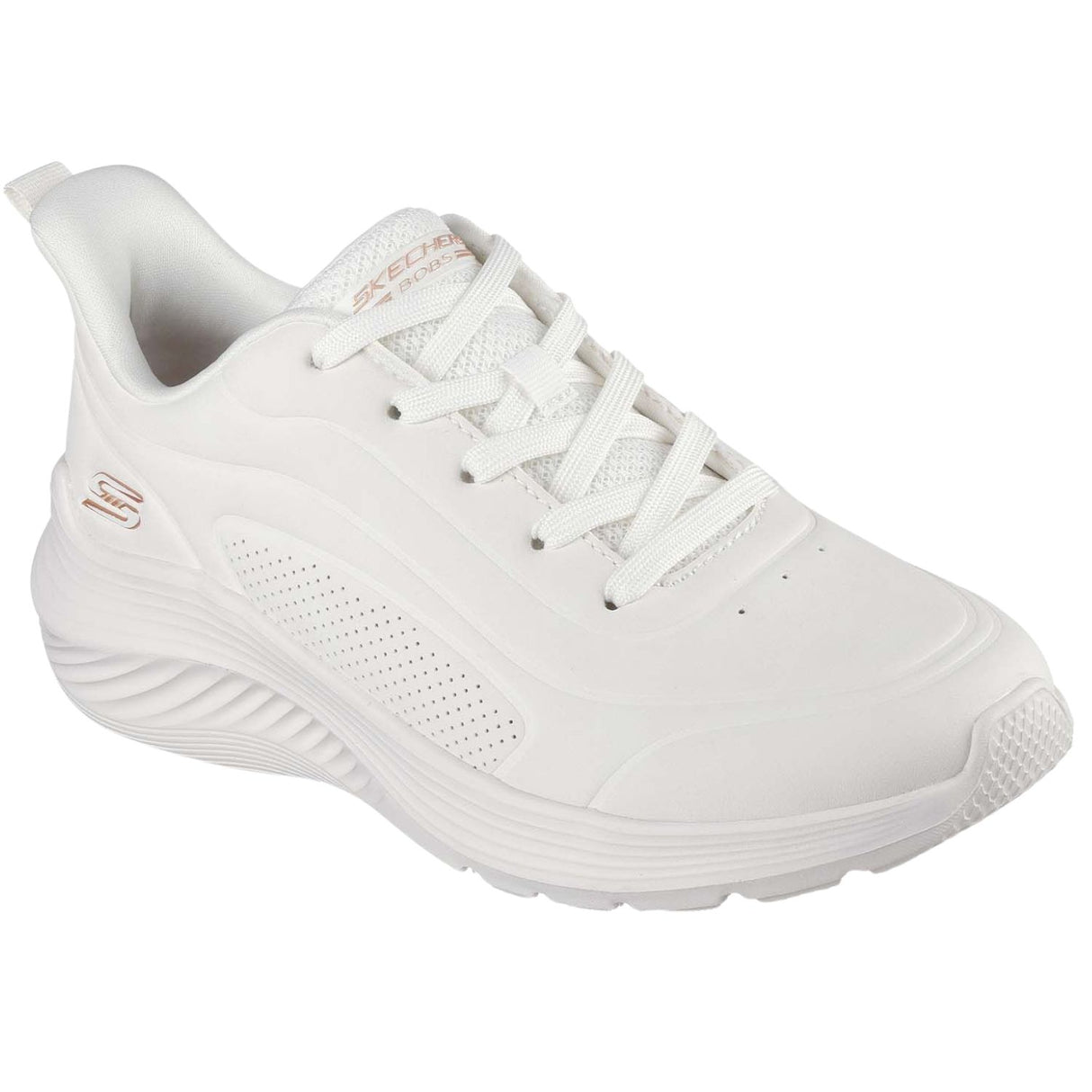 SCARPA DONNA SKECHERS 117485 WHT BOBS SQUAD WAVES