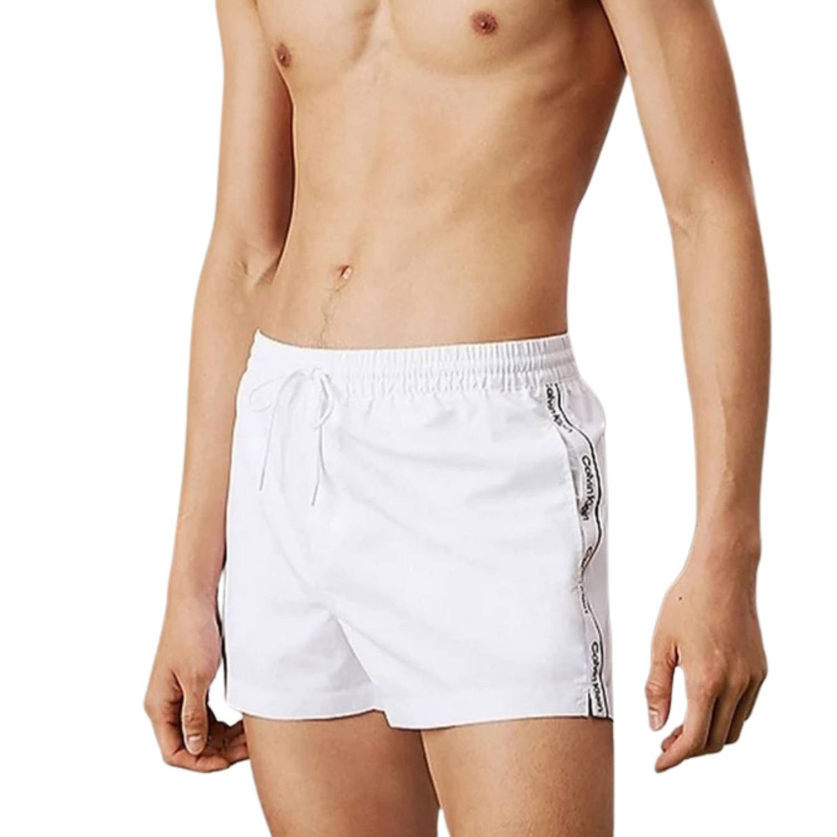 CSTUME CALVIN CLEIN KM0KM01108-YAA TAPE CORTO BIANCO